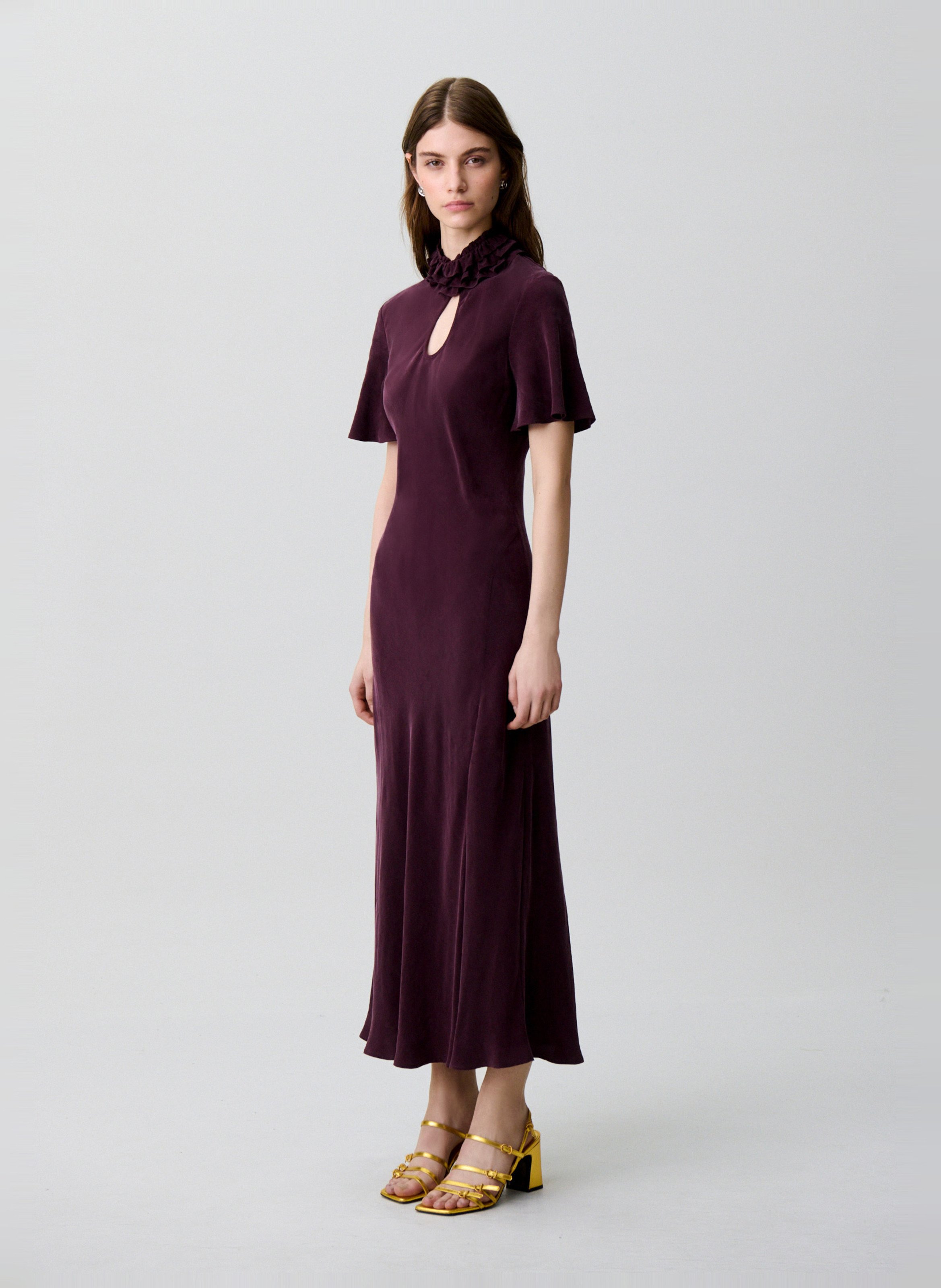 Long flared dress CLAUDIE PIERLOT Plums