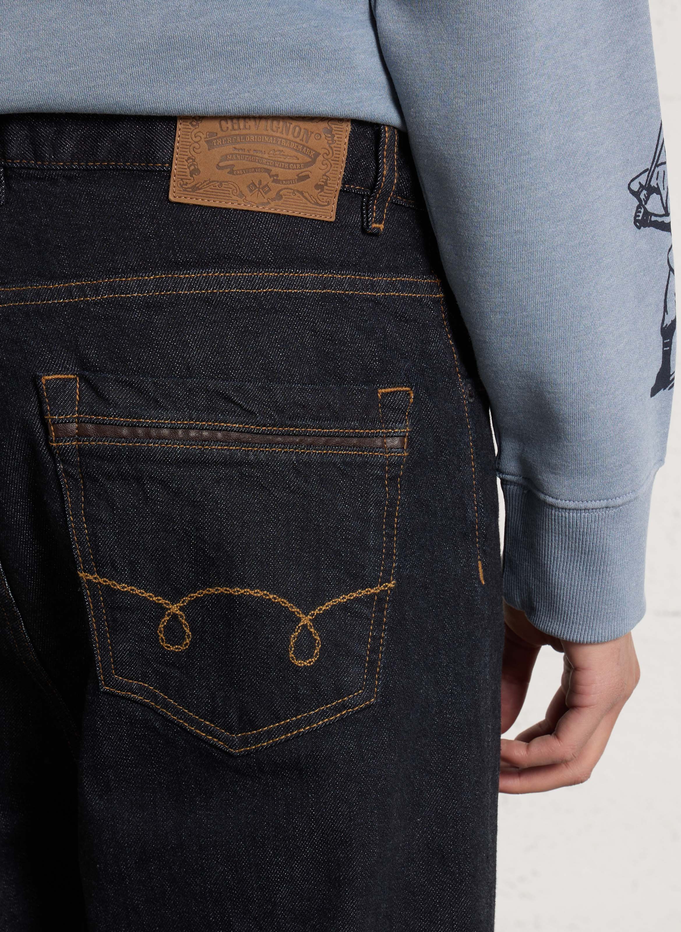 Gerade geschnittene Jeans mit Umschlag CHEVIGNON Blau