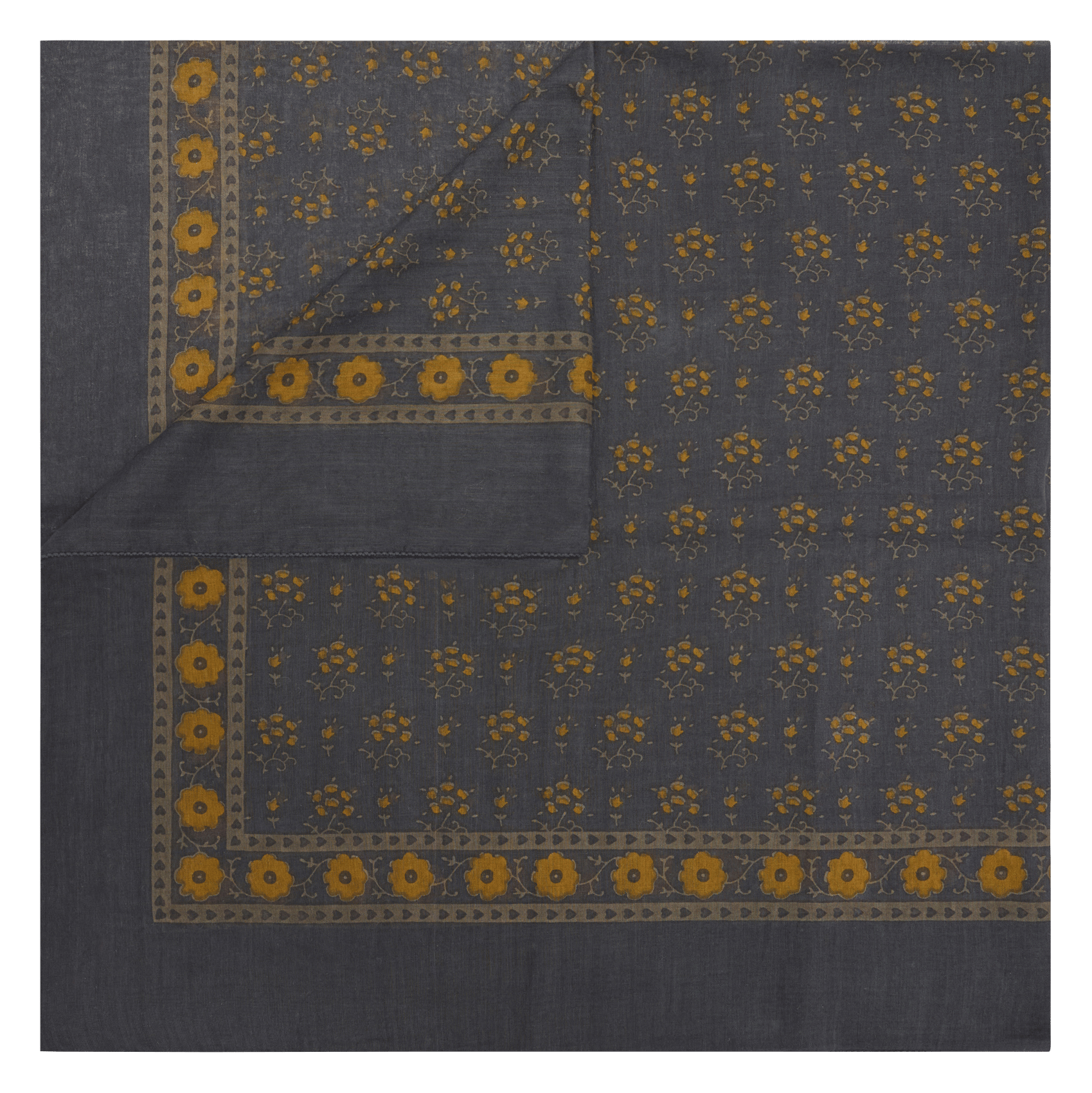 Foulard carré imprimé en coton SOEUR
