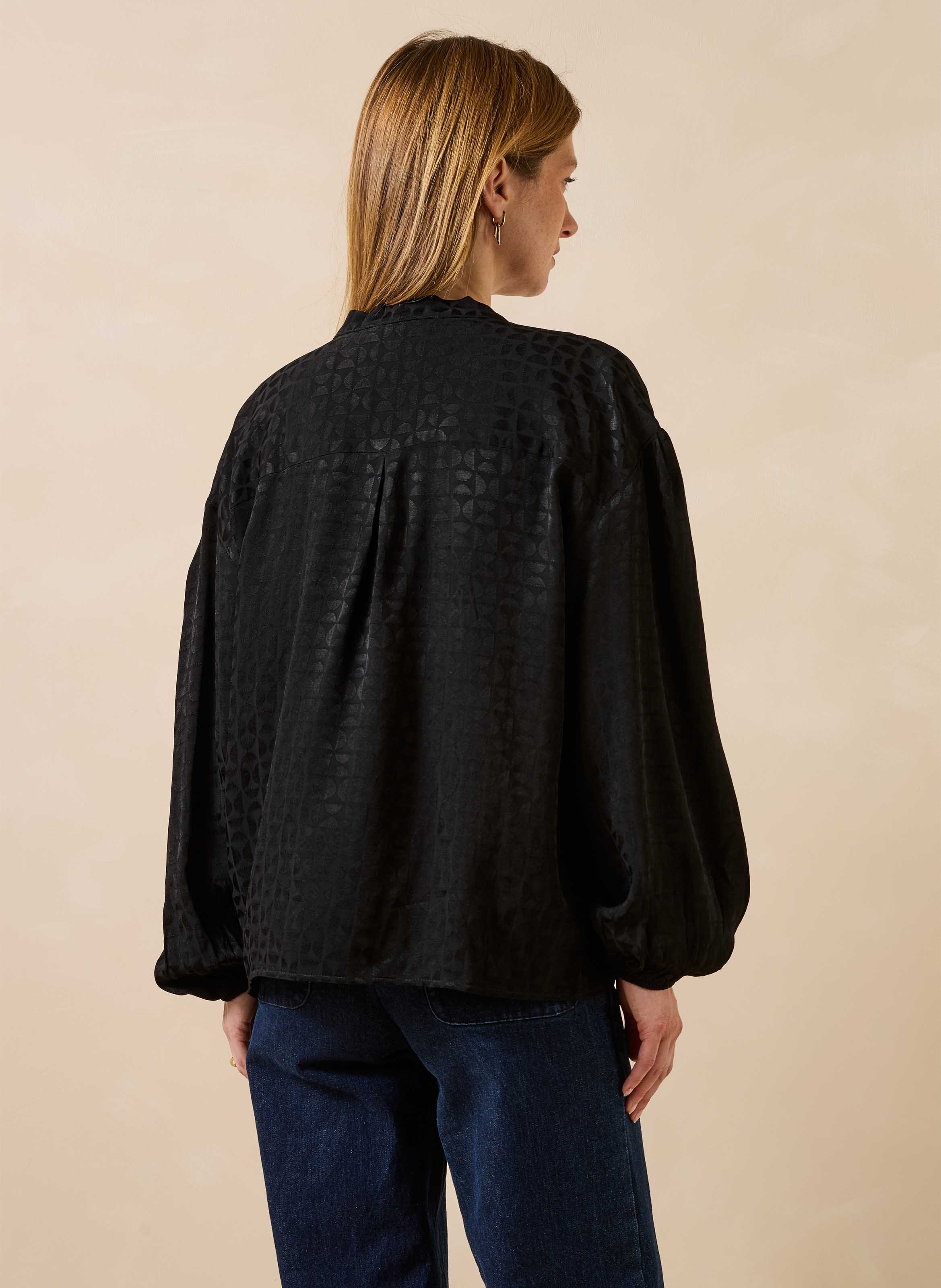 Pussy-bow blouse LA FEE MARABOUTEE Black