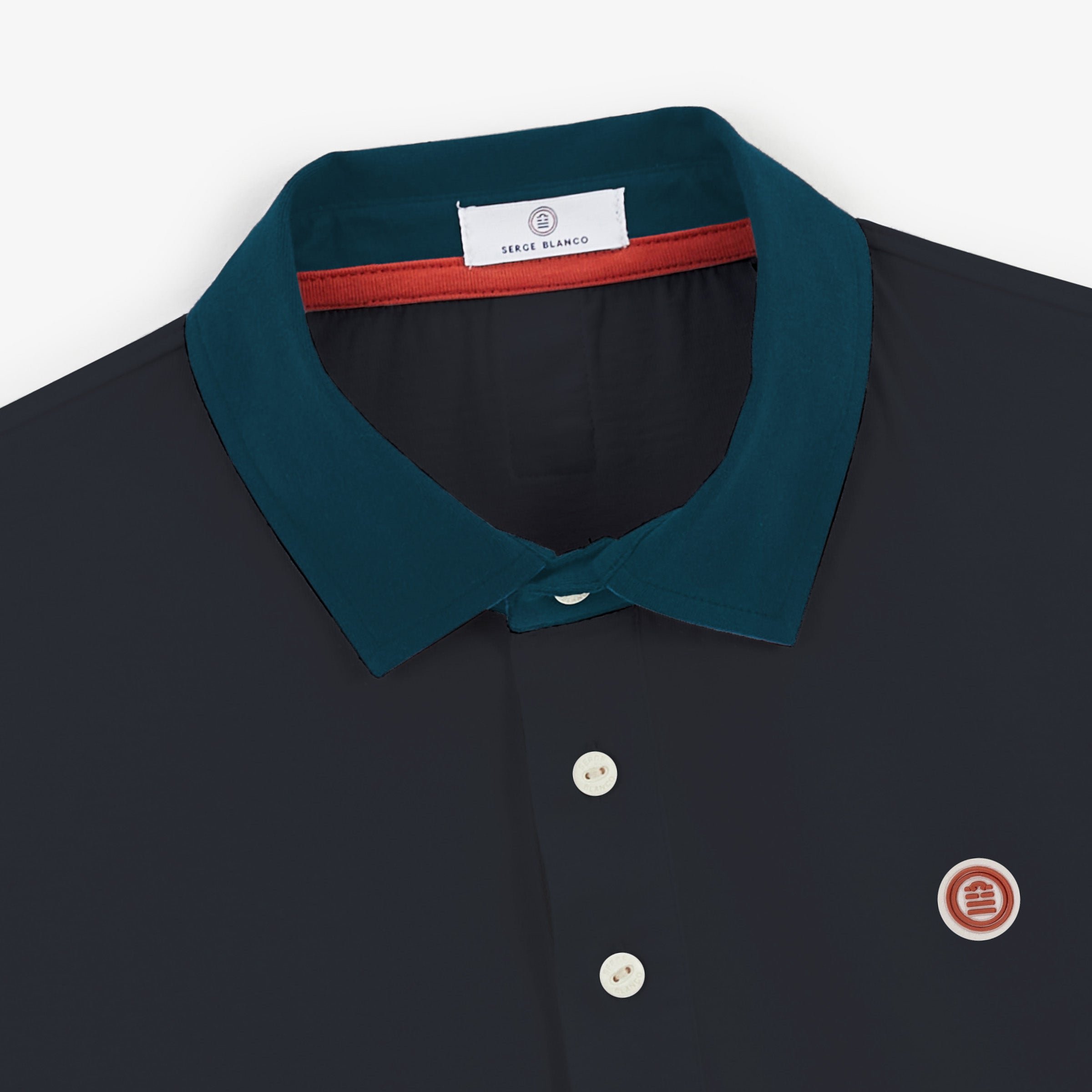 Polo manches courtes en jersey de coton 15 manche SERGE BLANCO Bleu