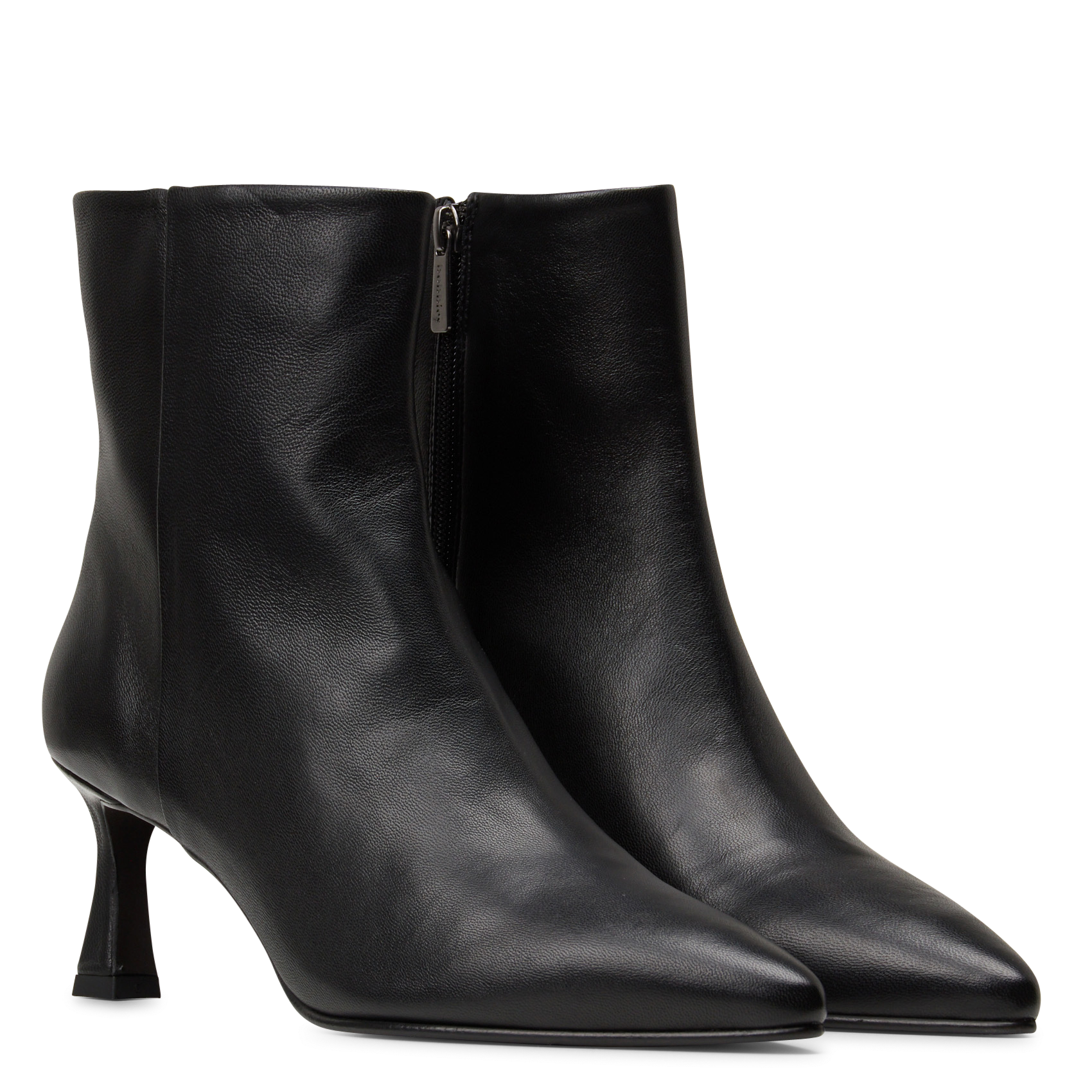 Leather mid-calf boots BOBBIES Black