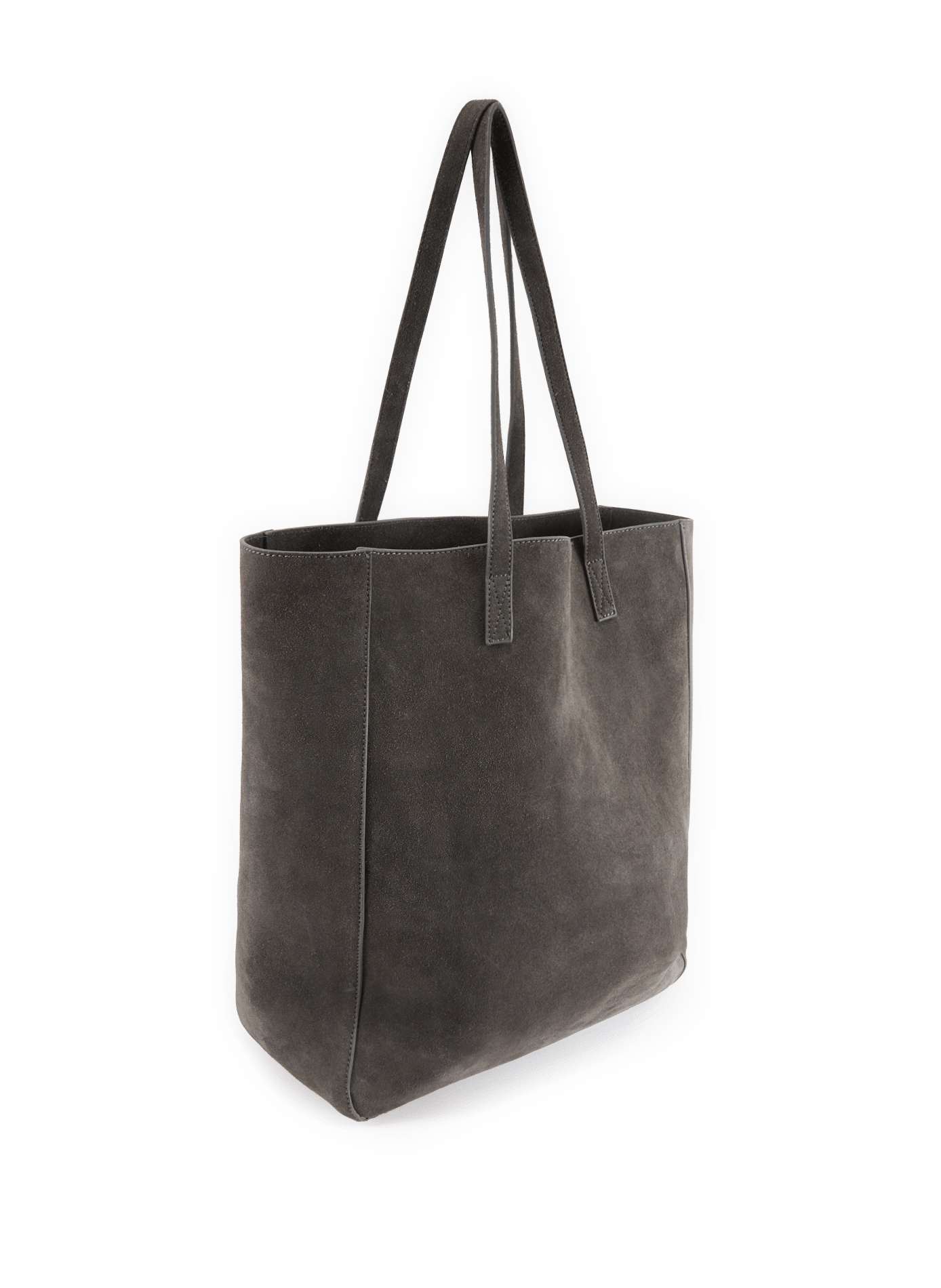 Leather tote bag Gab SAISON 1865 Grey