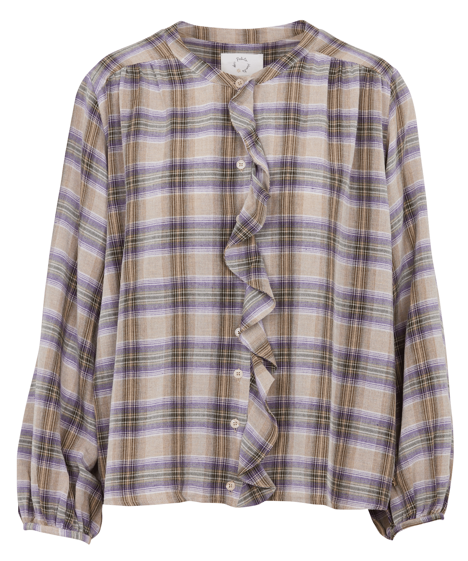 Oversized checkered blouse DES PETITS HAUTS Multicolored
