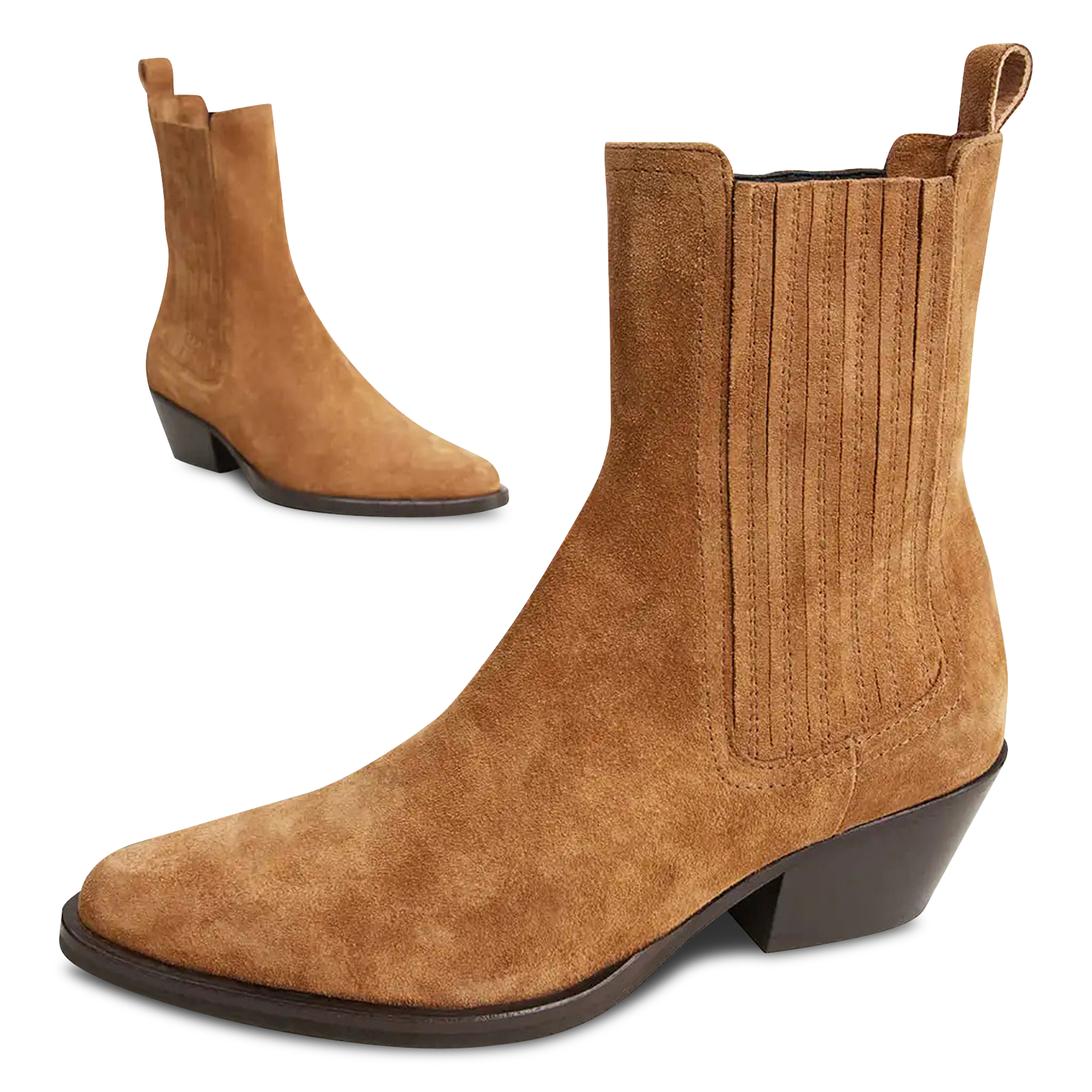 Spitze Lederstiefeletten JONAK Braun