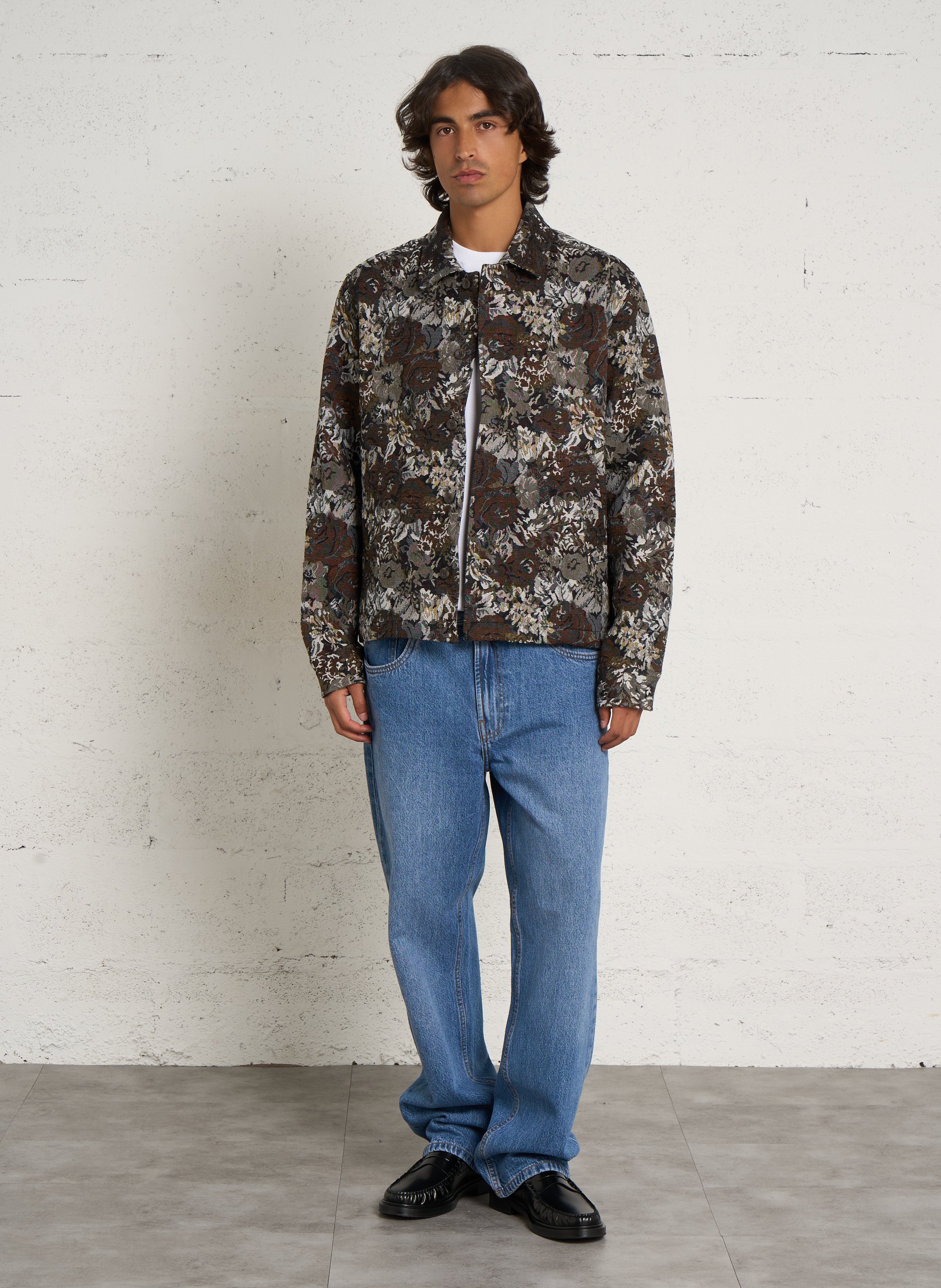 Veste ample imprimée florale LES DEUX Beige