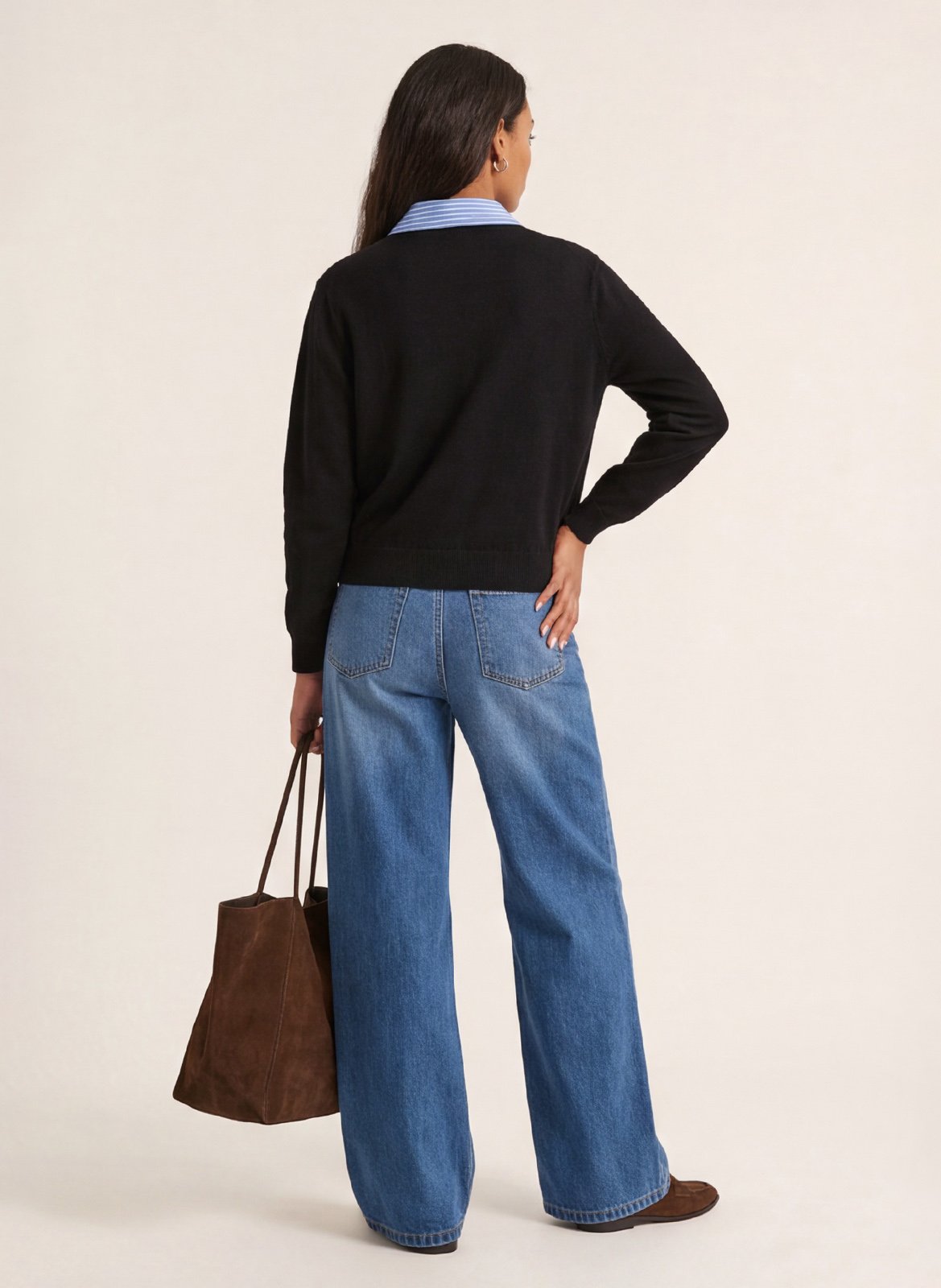 Gilet droit col amovible rayé KOOKAI Bleu
