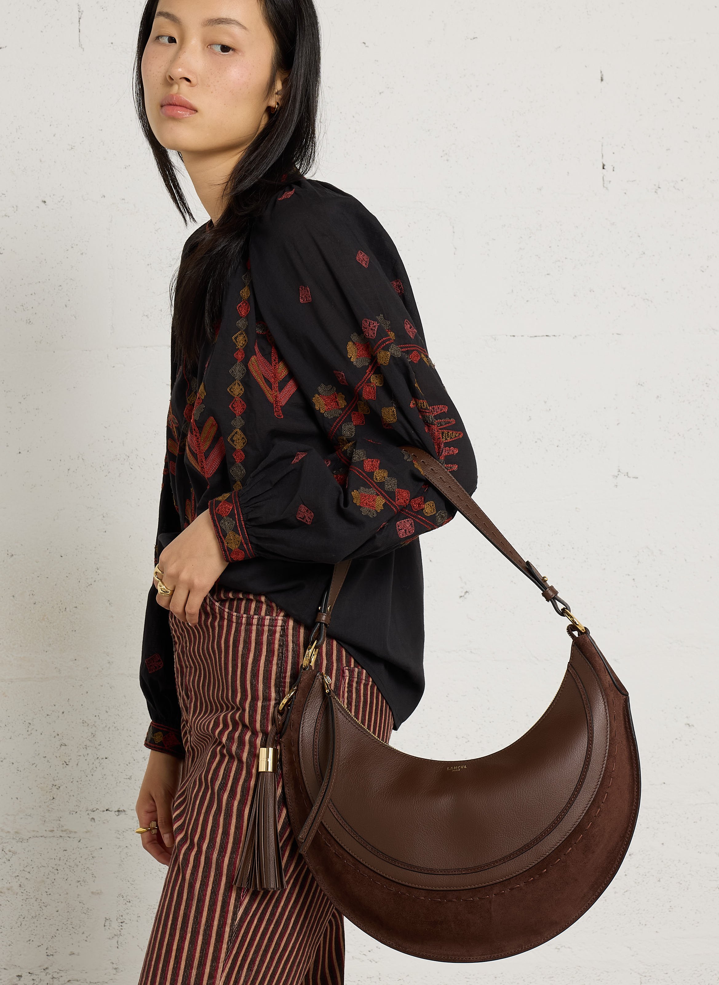 Max Petit Modèle - Hobo-Bag aus Leder mit Reißverschluss LANCEL Braun