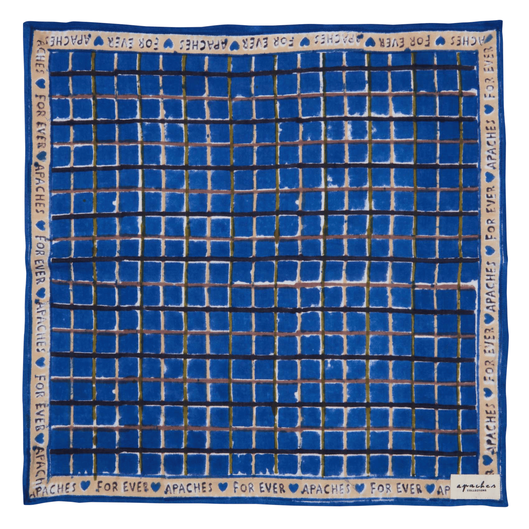 Printed cotton square scarf APACHES COLLECTIONS Multicolored
