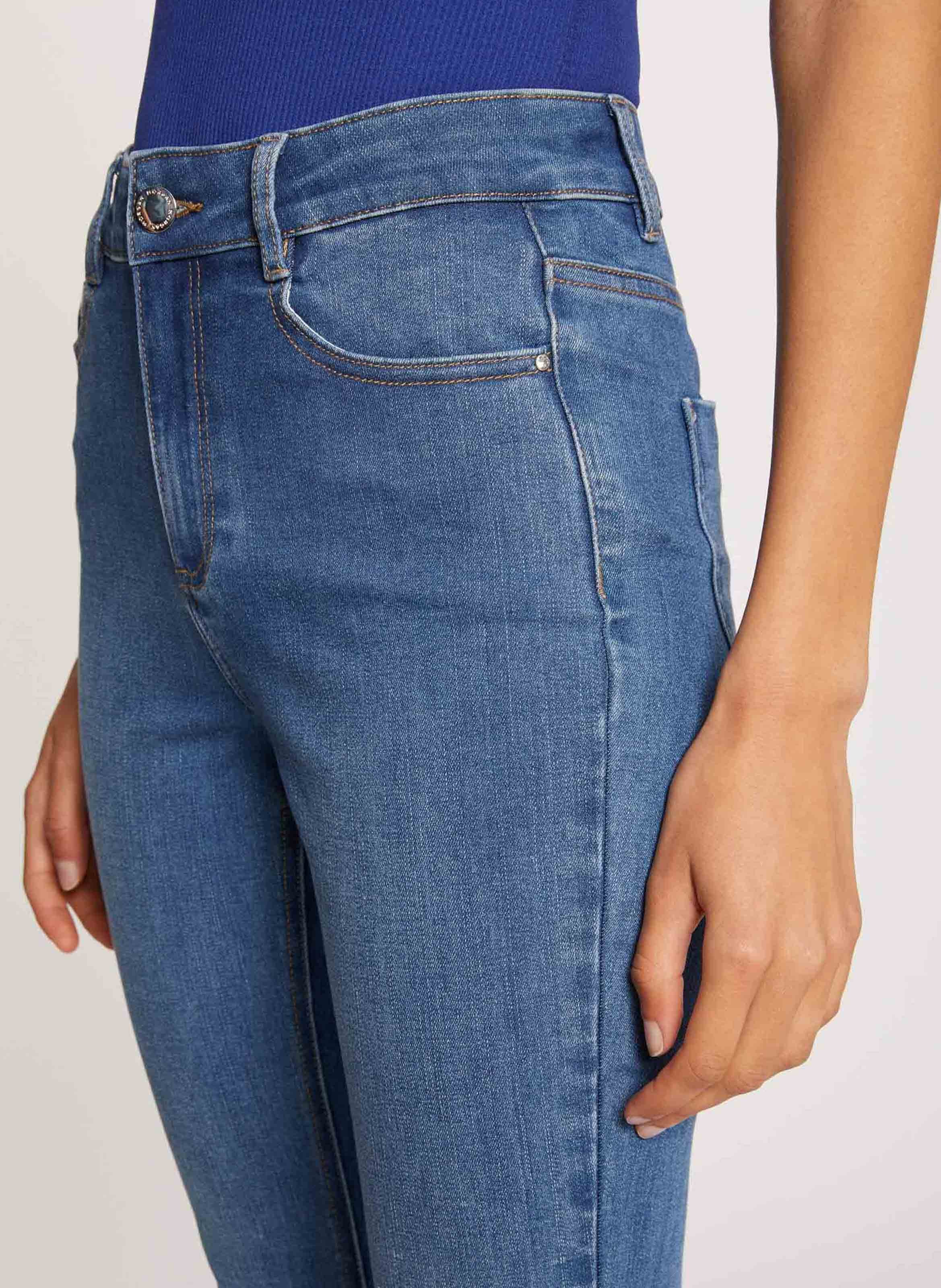 Jeans slim taille haute 7/8ème MORGAN Bleu