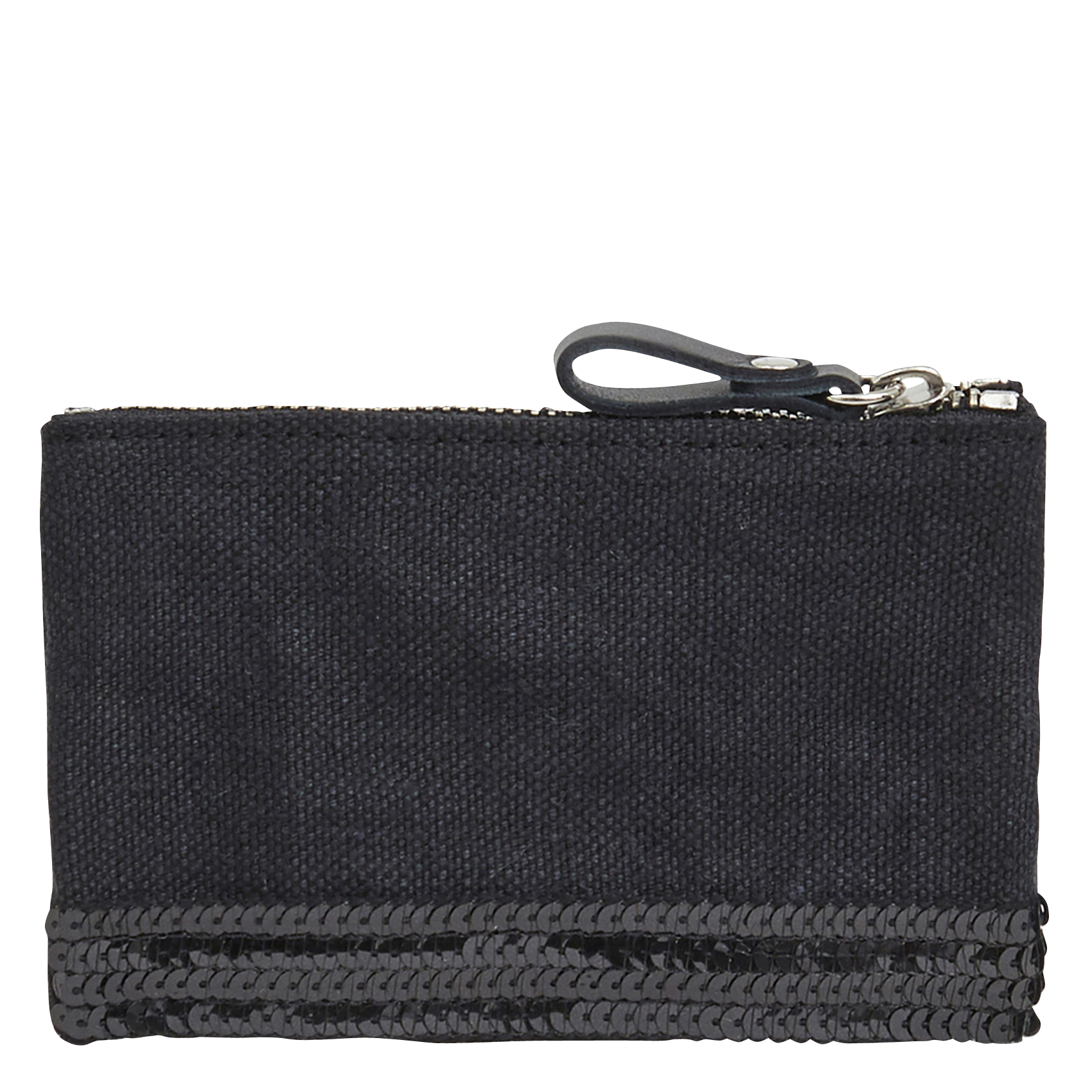 Linen toiletry bag with sequins VANESSA BRUNO Black