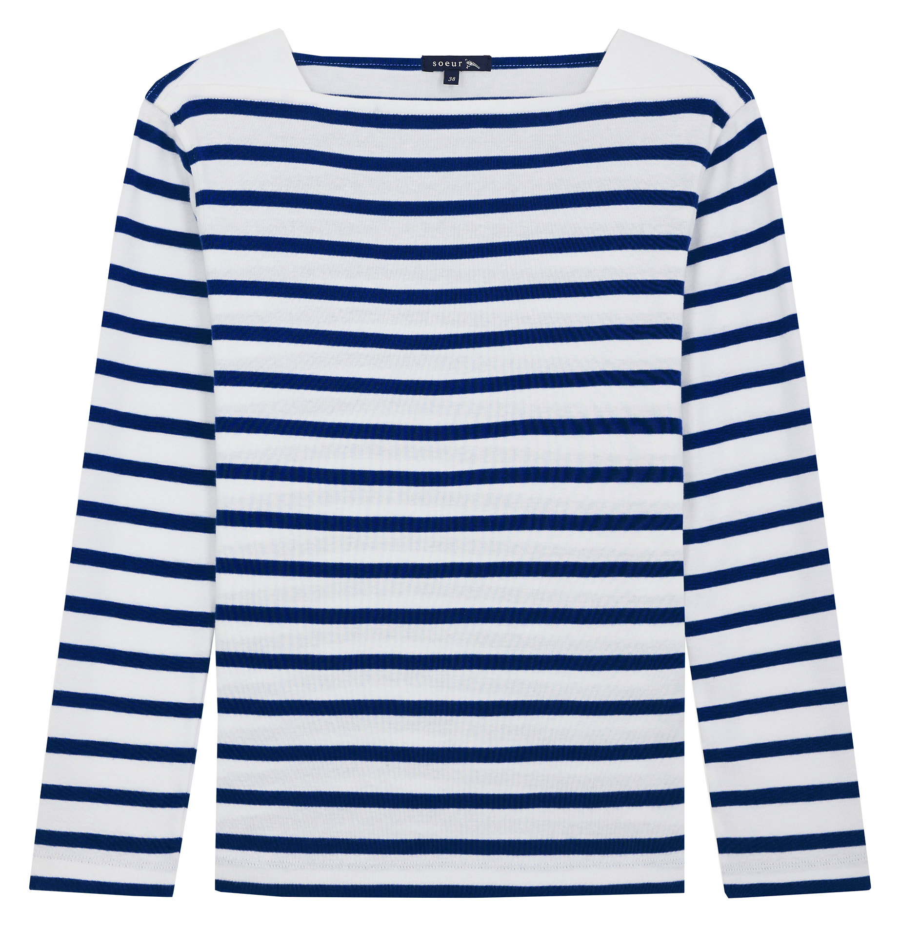 Marinière col bateau en coton SOEUR Bleu