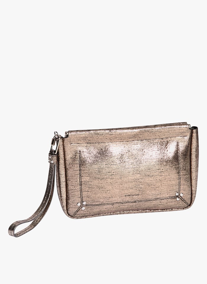Pochette En Cuir Clap L Lame Champagne Jerome Dreyfuss Femme
