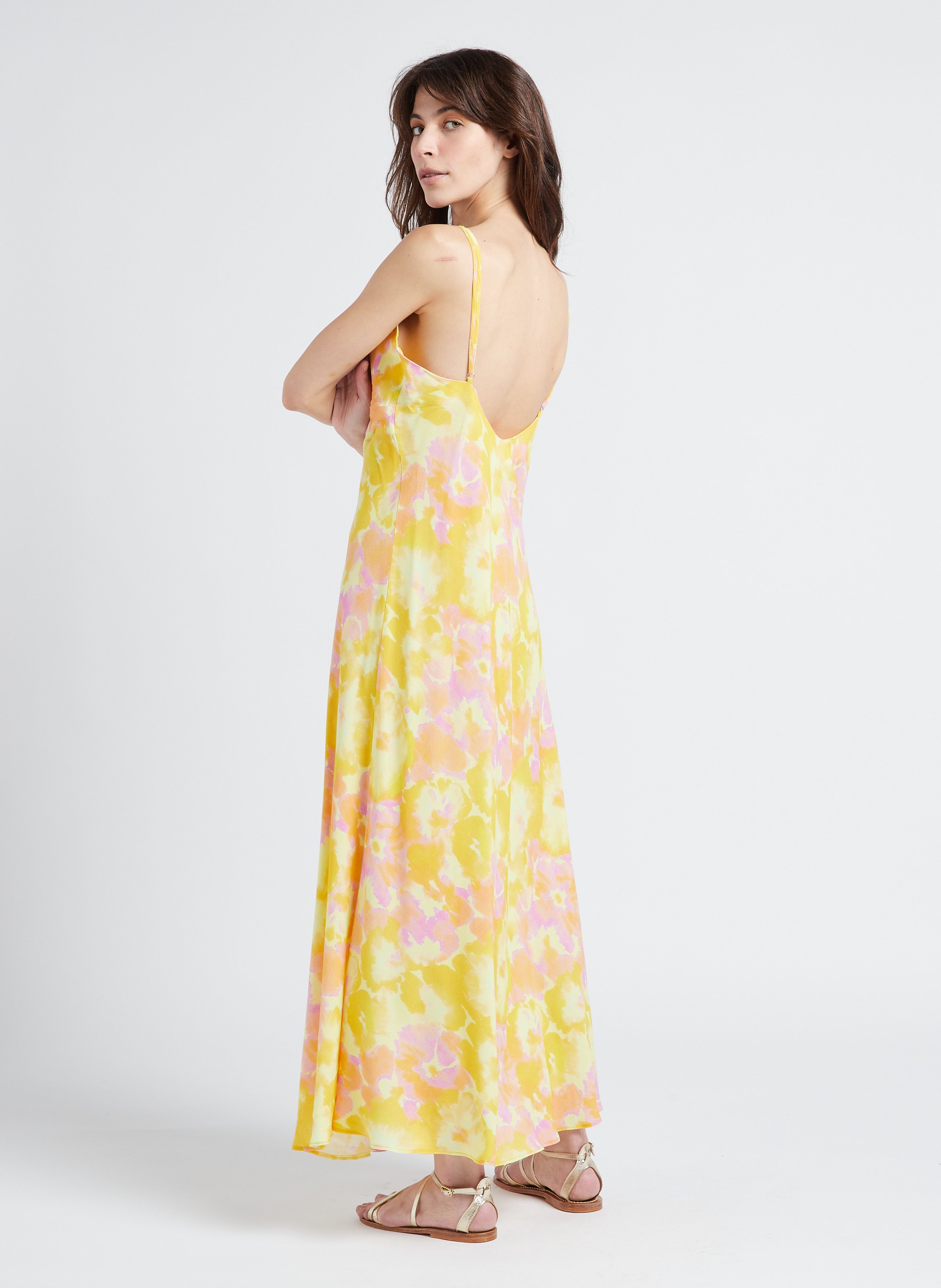 Lange jurk met print THE NEW SOCIETY Veelkleurig