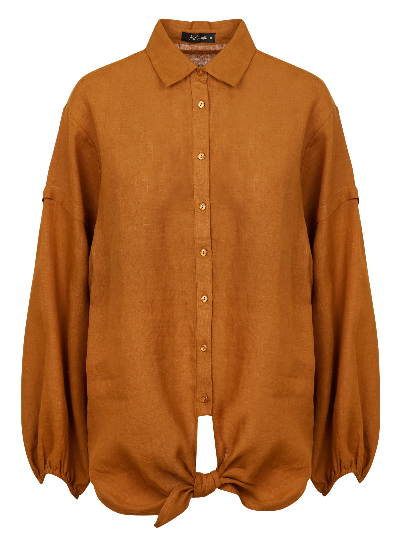 Loose-fit linen shirt CEREA Bronze
