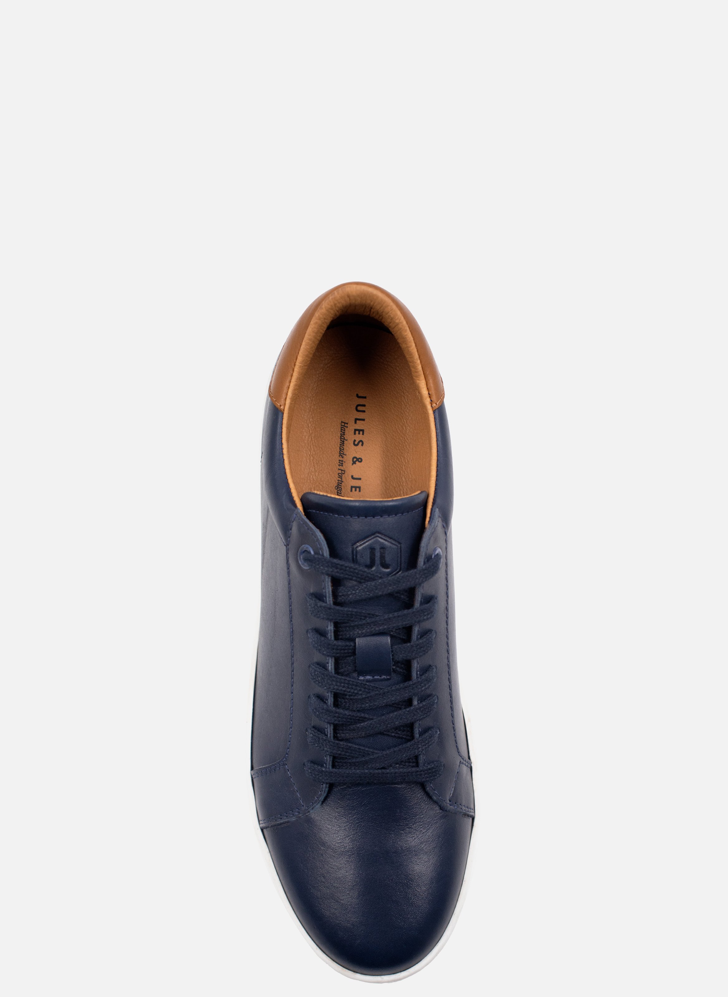 Lace-up leather tennis shoes JULES & JENN Blue