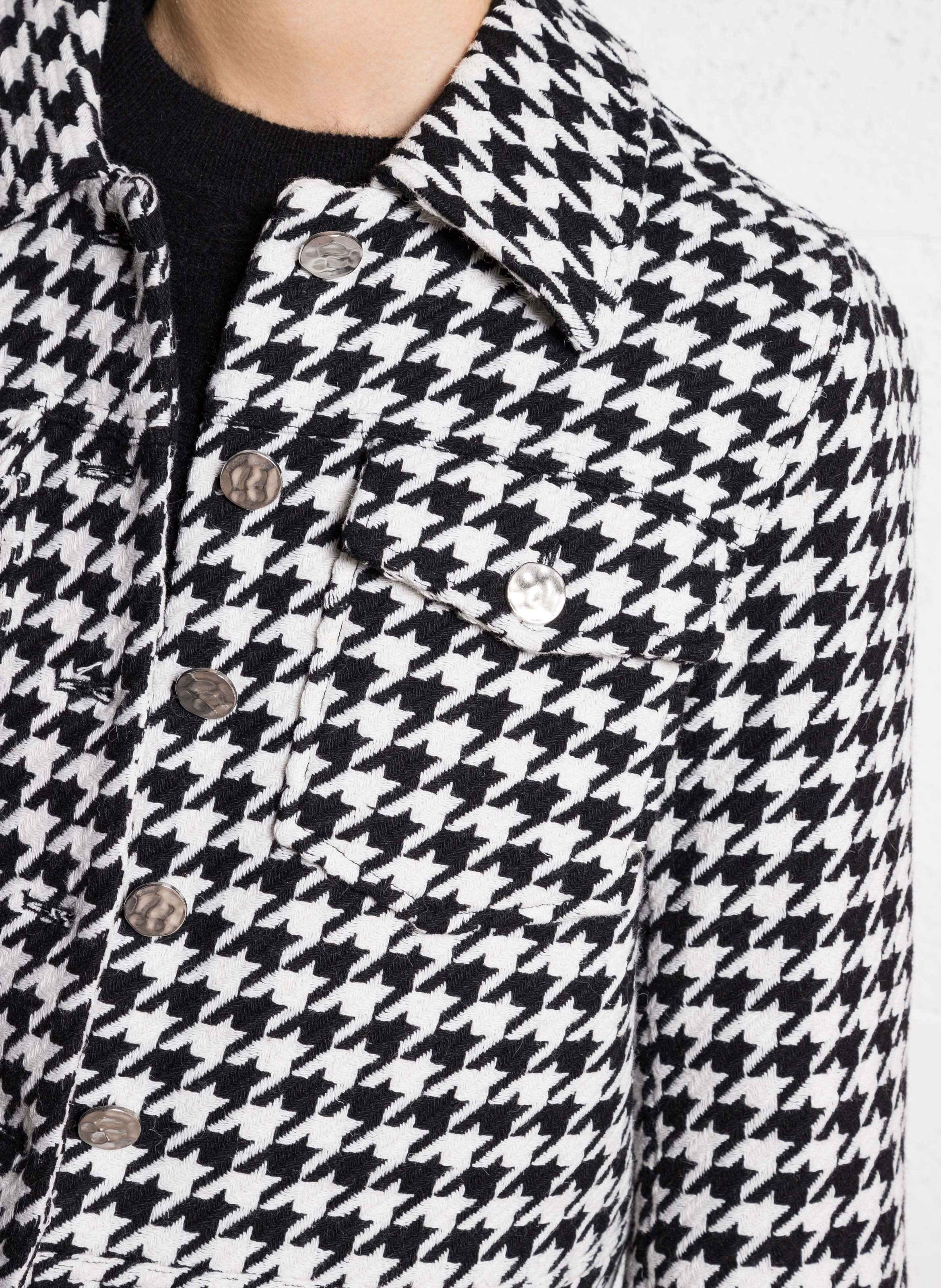 Printed straight wool blend jacket VILA Grey