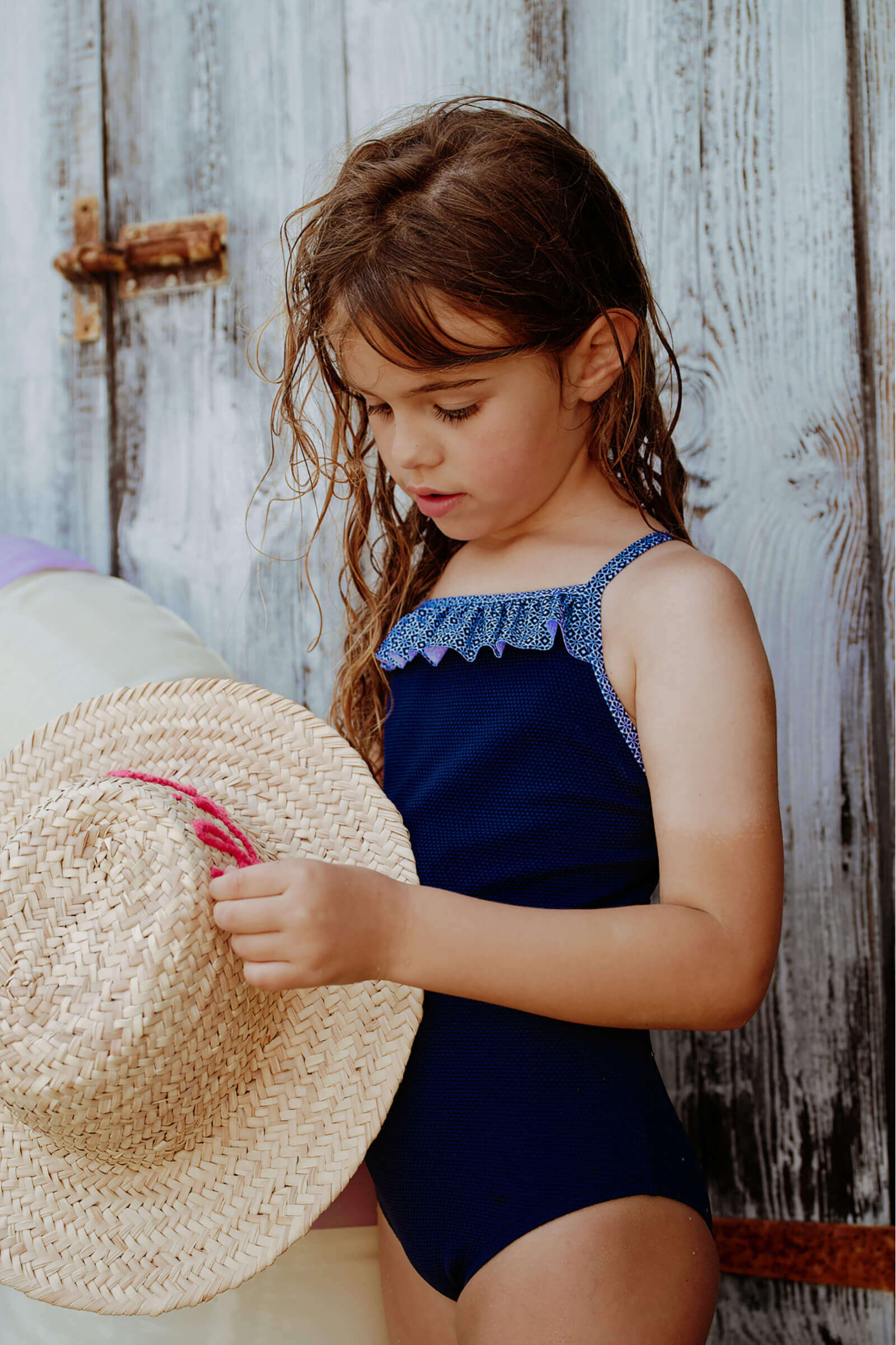 One-piece swimsuit - azulejos GILI'S Blue