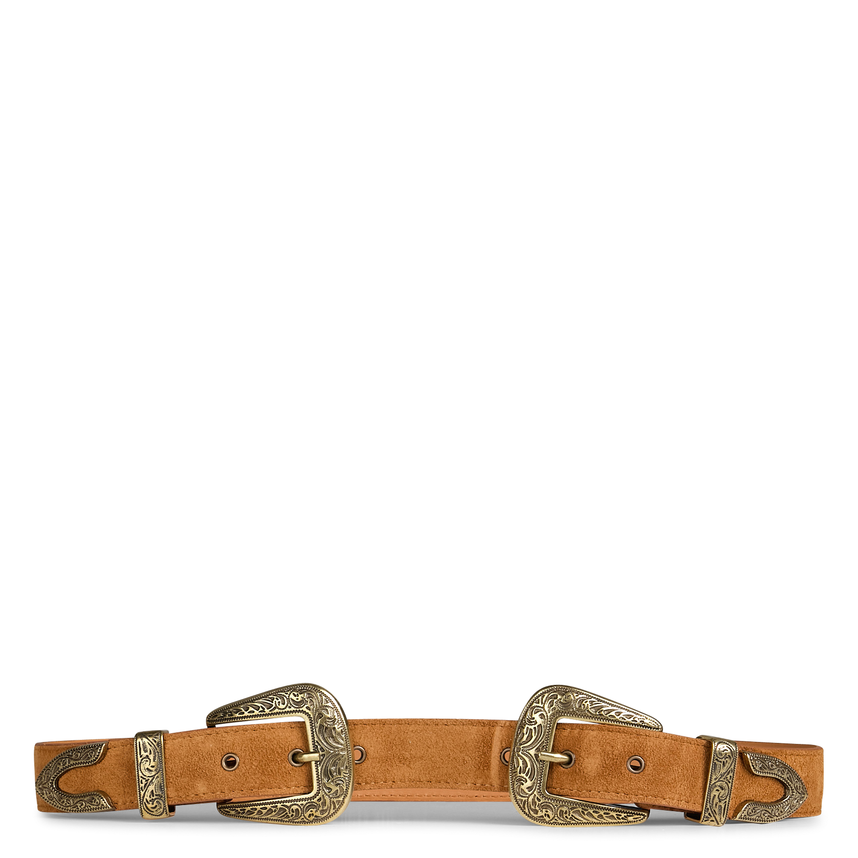 Ceinture en cuir velours LA PETITE ETOILE Marron