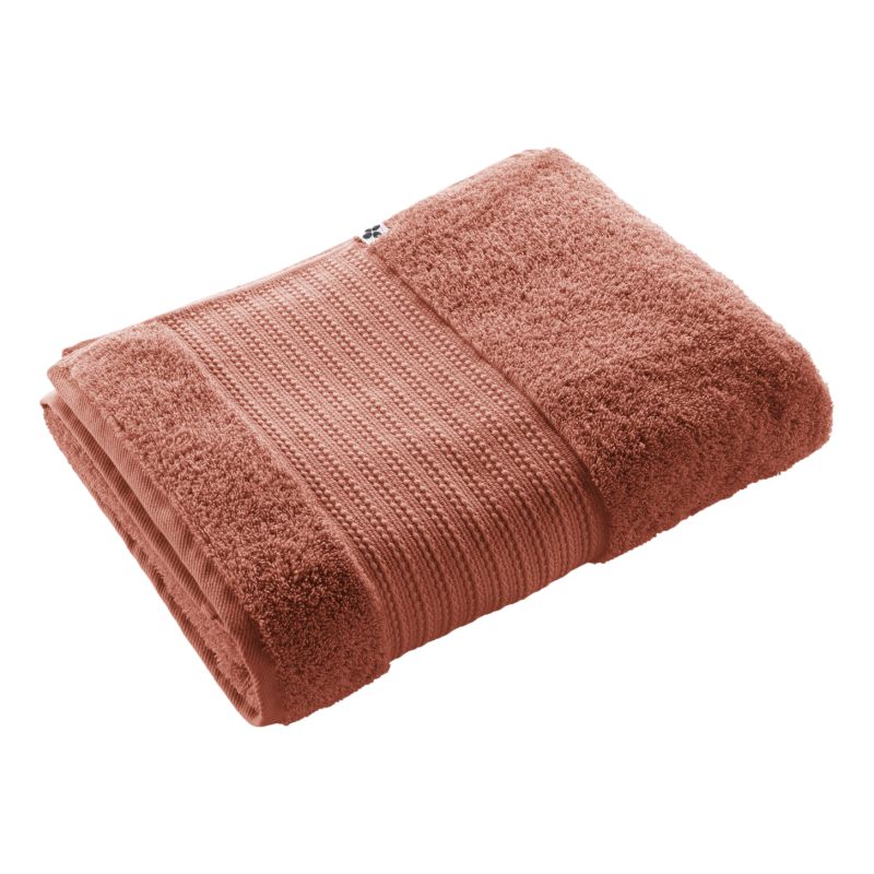100% combed cotton bath towel L'EFFET PAPILLON Red