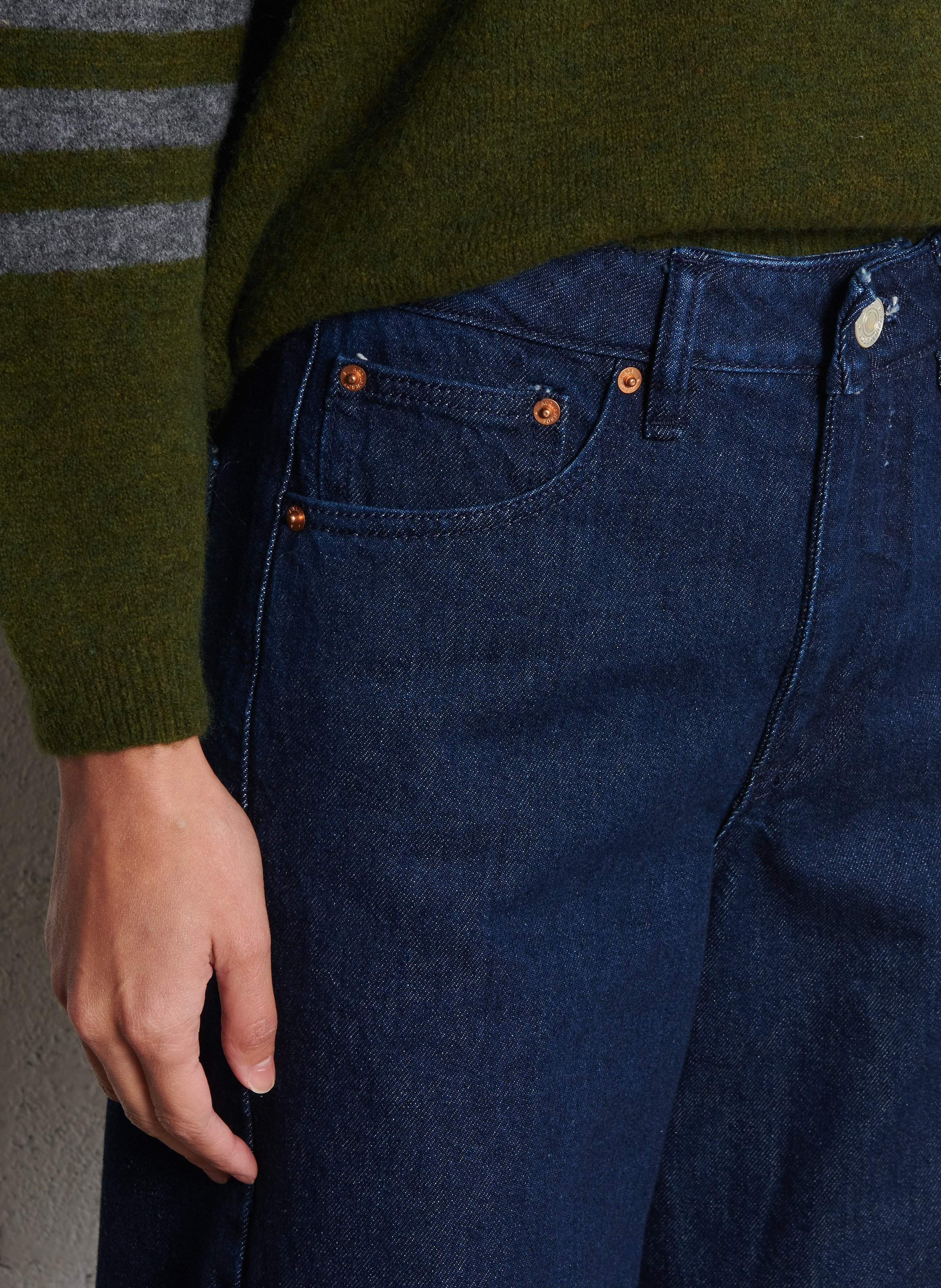 Wijde jeans - katoenblend ACQUAVERDE Blauw