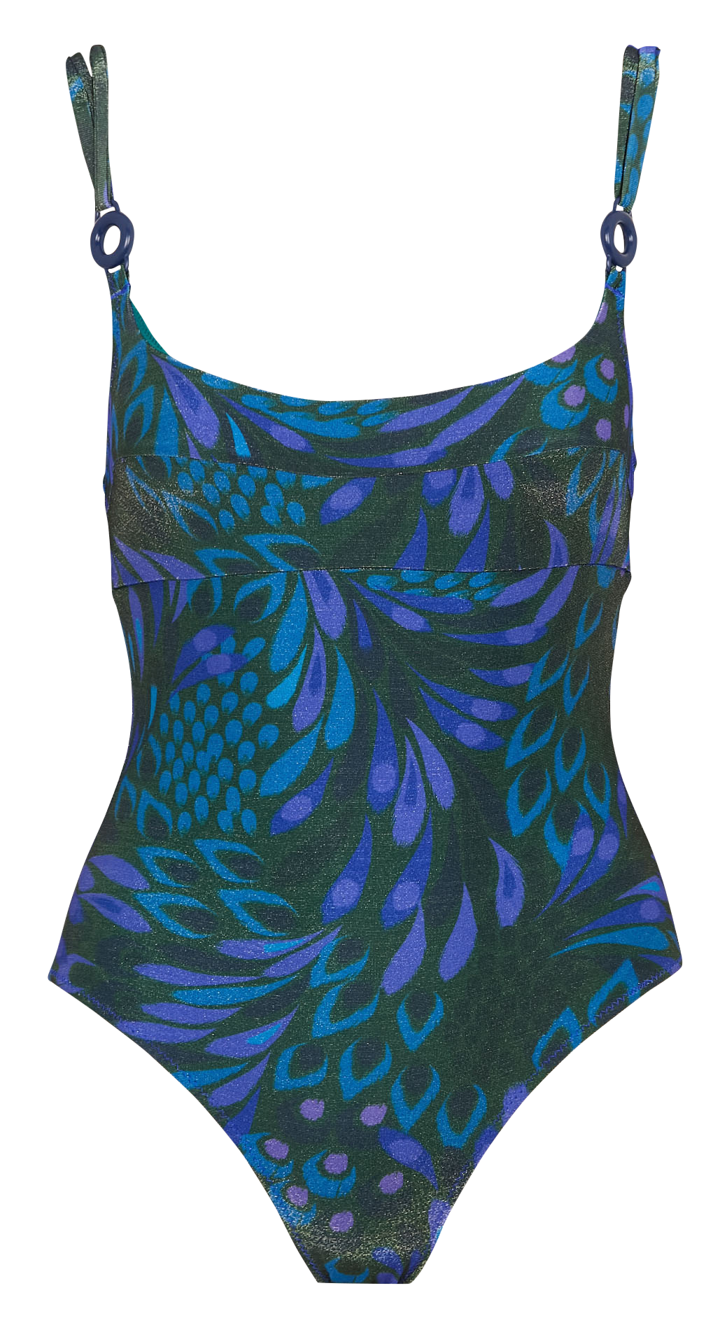 Maillot de bain 1 pièce imprimé LIVIA Bleu