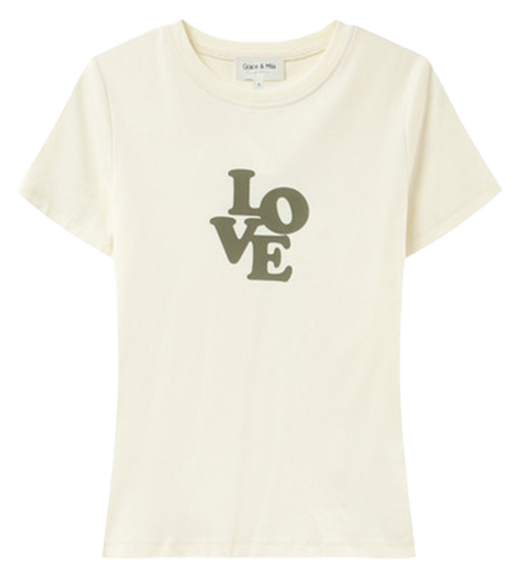 Straight cotton-blend T-shirt GRACE ET MILA Beige