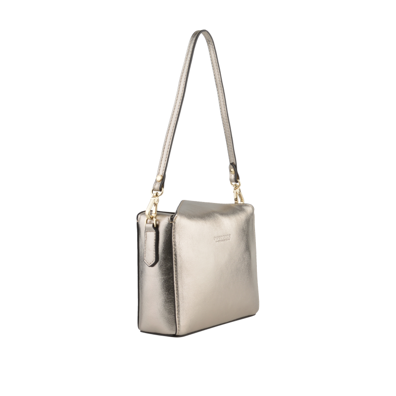 Crossbody bag - cowhide leather POURCHET Golden