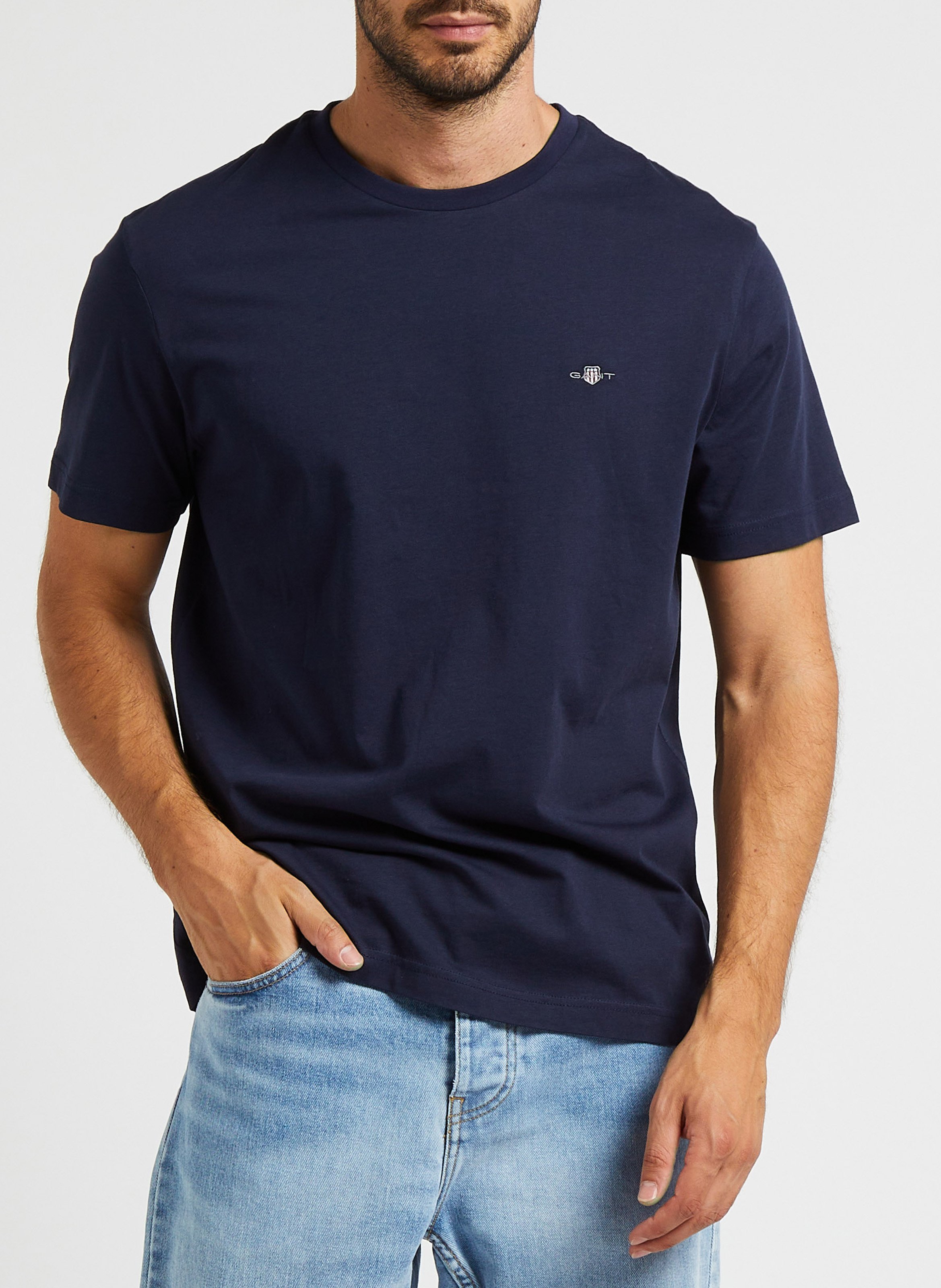 Straight cotton round-neck T-shirt GANT