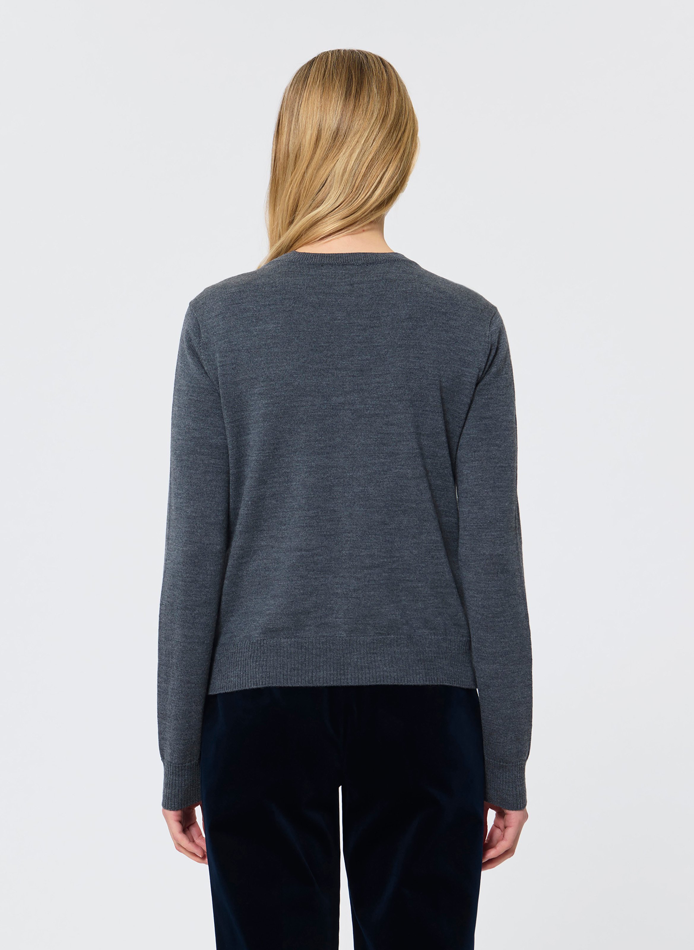 Gilet col rond en laine TARA JARMON Gris