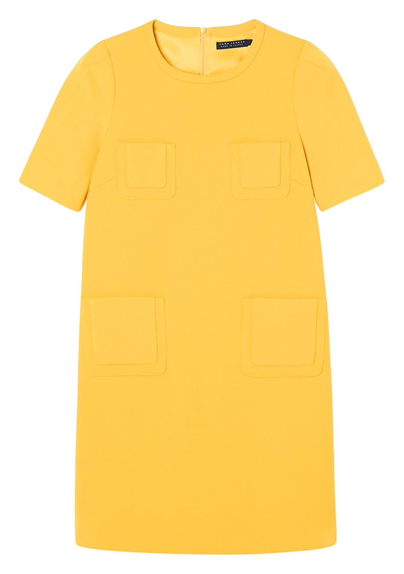 Abito corto a trapezio con tasche TARA JARMON Giallo
