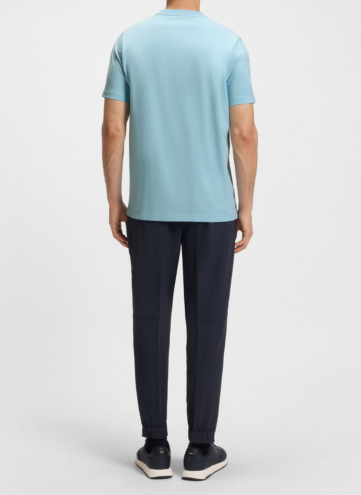 Basic cotton-mix T-shirt BOSS Blue