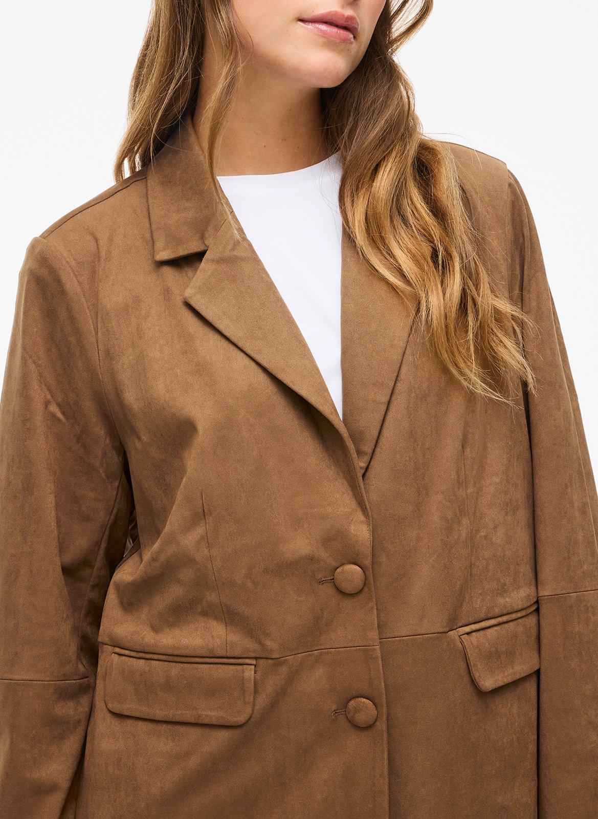 Veste col tailleur  VILA Marron