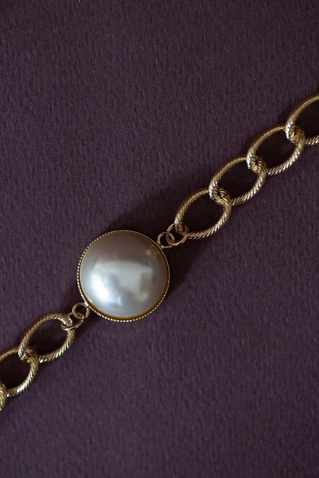 Maxi silver-plated pearl bracelet MONSIEUR SIMONE Golden