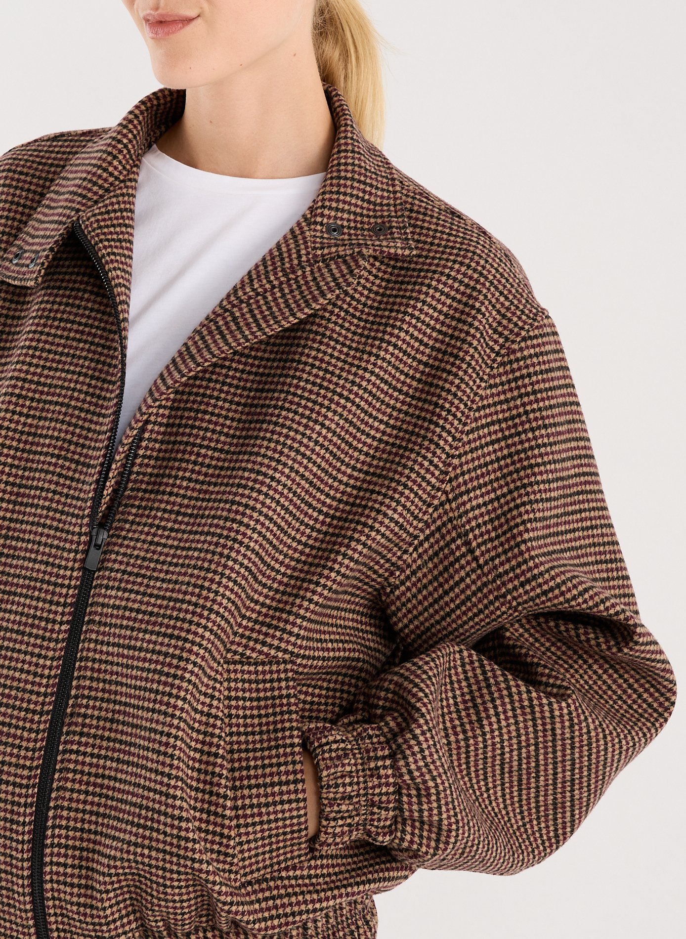 Blouson ample zippé à motifs SAISON 1865 Multicolore