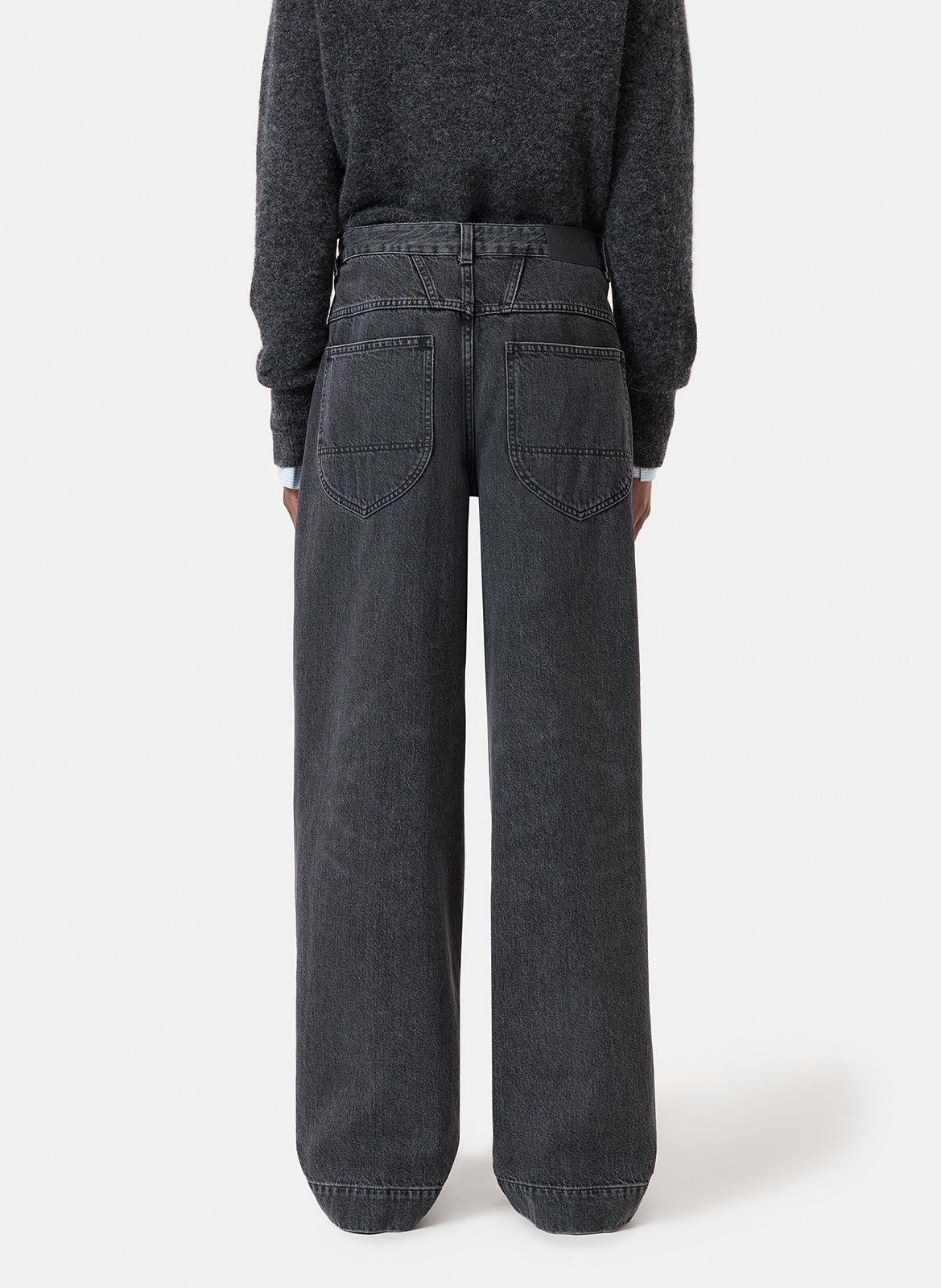 Straight cotton-blend pants CLOSED Grey