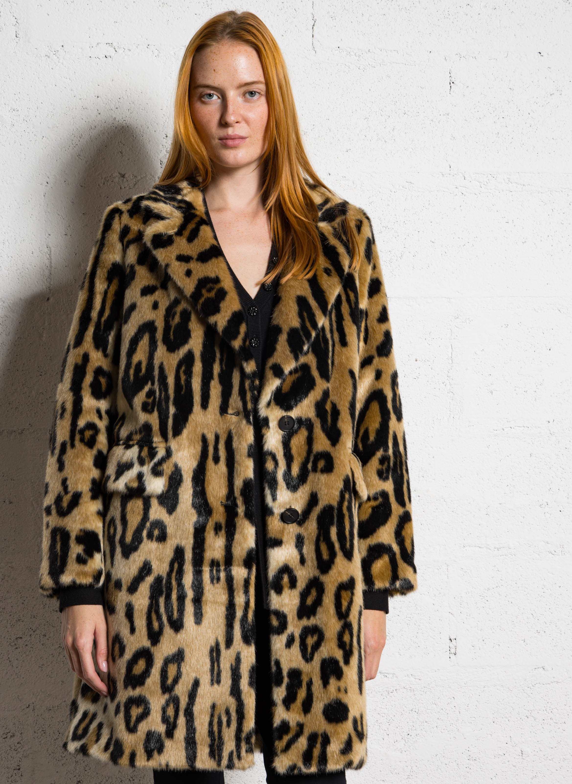 Manteau col tailleur LEON & HARPER Beige