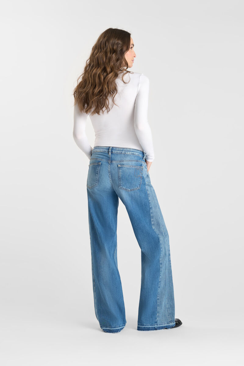 Flare wide leg jeans, length 34 LE TEMPS DES CERISES Blue