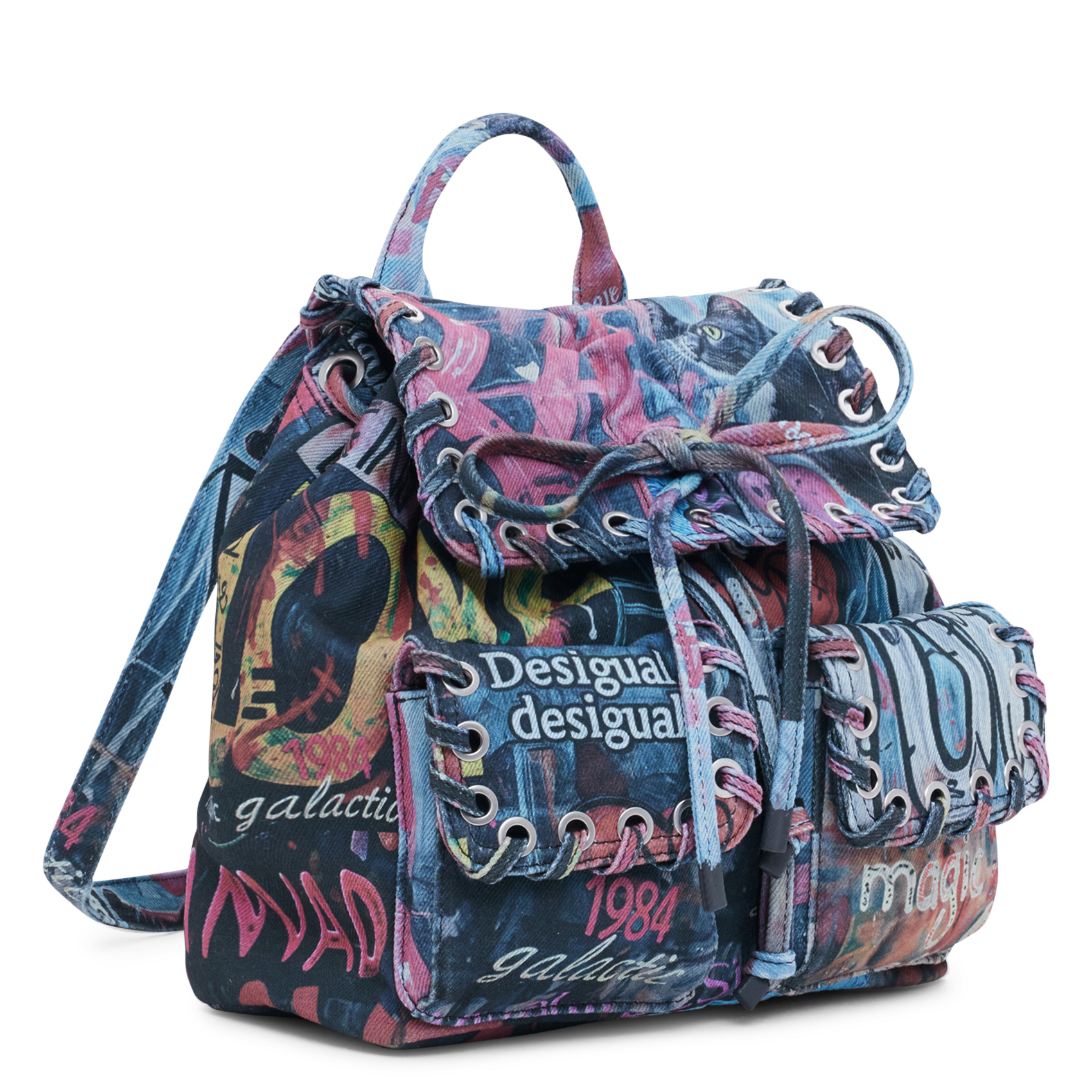 Petit sac à dos à poches imprimé DESIGUAL Multicolore
