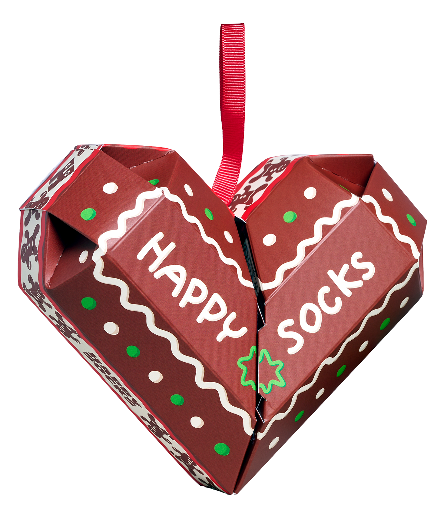 Set aus bedruckten Baumwollmischsocken HAPPY SOCKS Braun