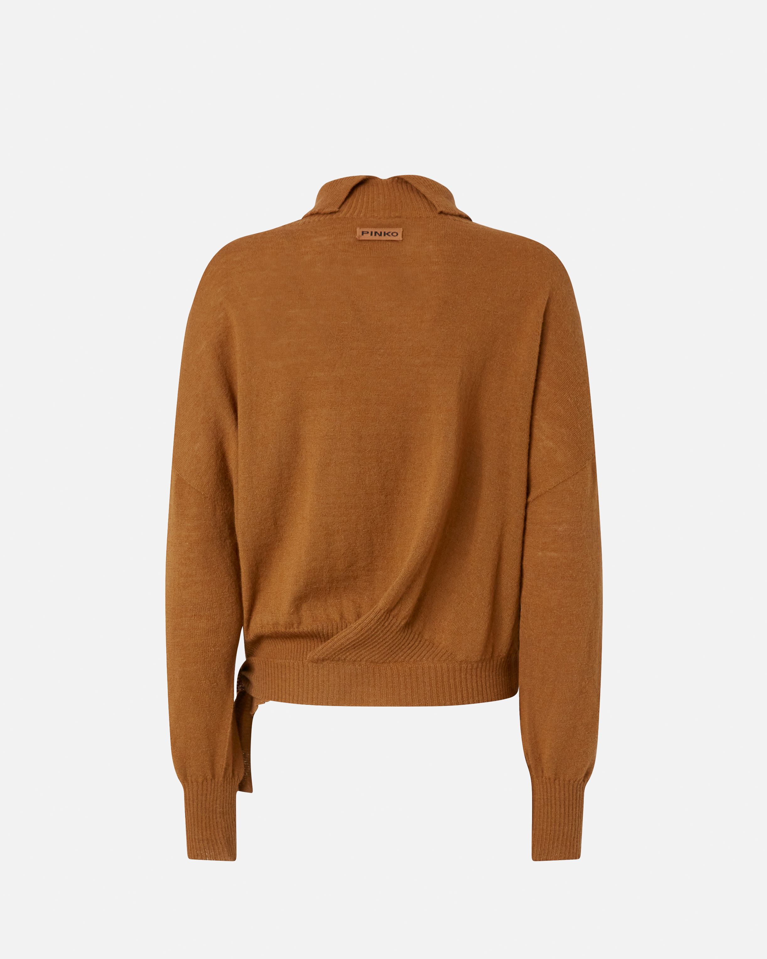 Knit turtleneck sweater PINKO Brown