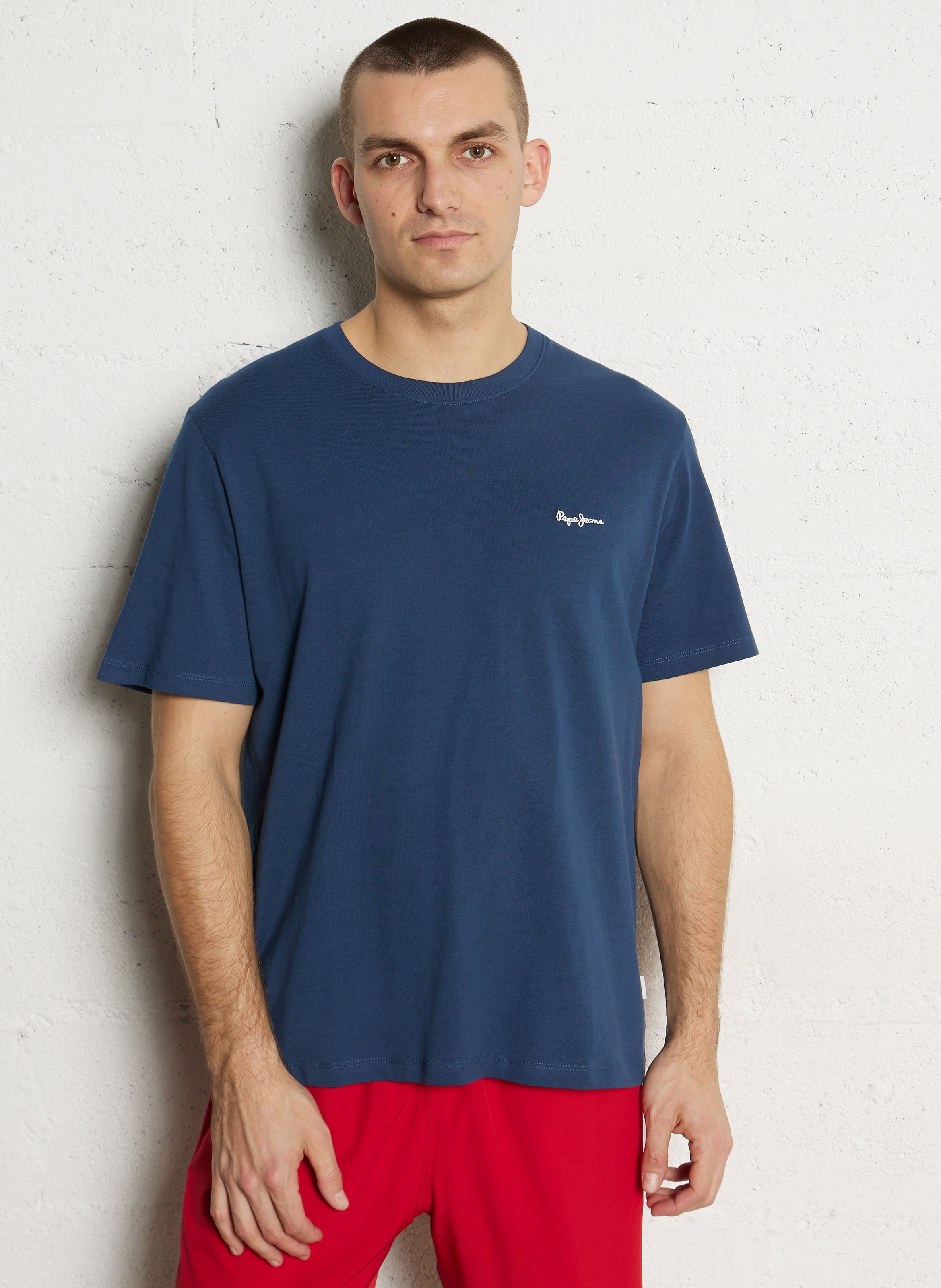 Camiseta de algodón cuello redondo PEPE JEANS