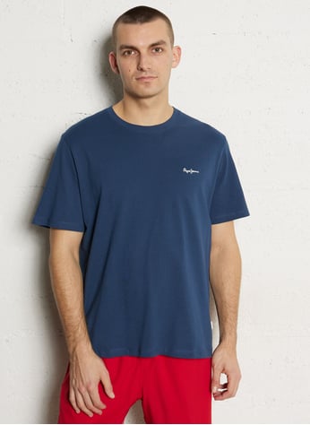 T-shirt à col ras-du-cou en jersey à drapeau | Noir | Tommy Hilfiger T-shirt à col ras-du-cou en jersey à drapeau | Noir | Tommy Hilfiger