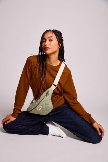 Cotton waist bag Green