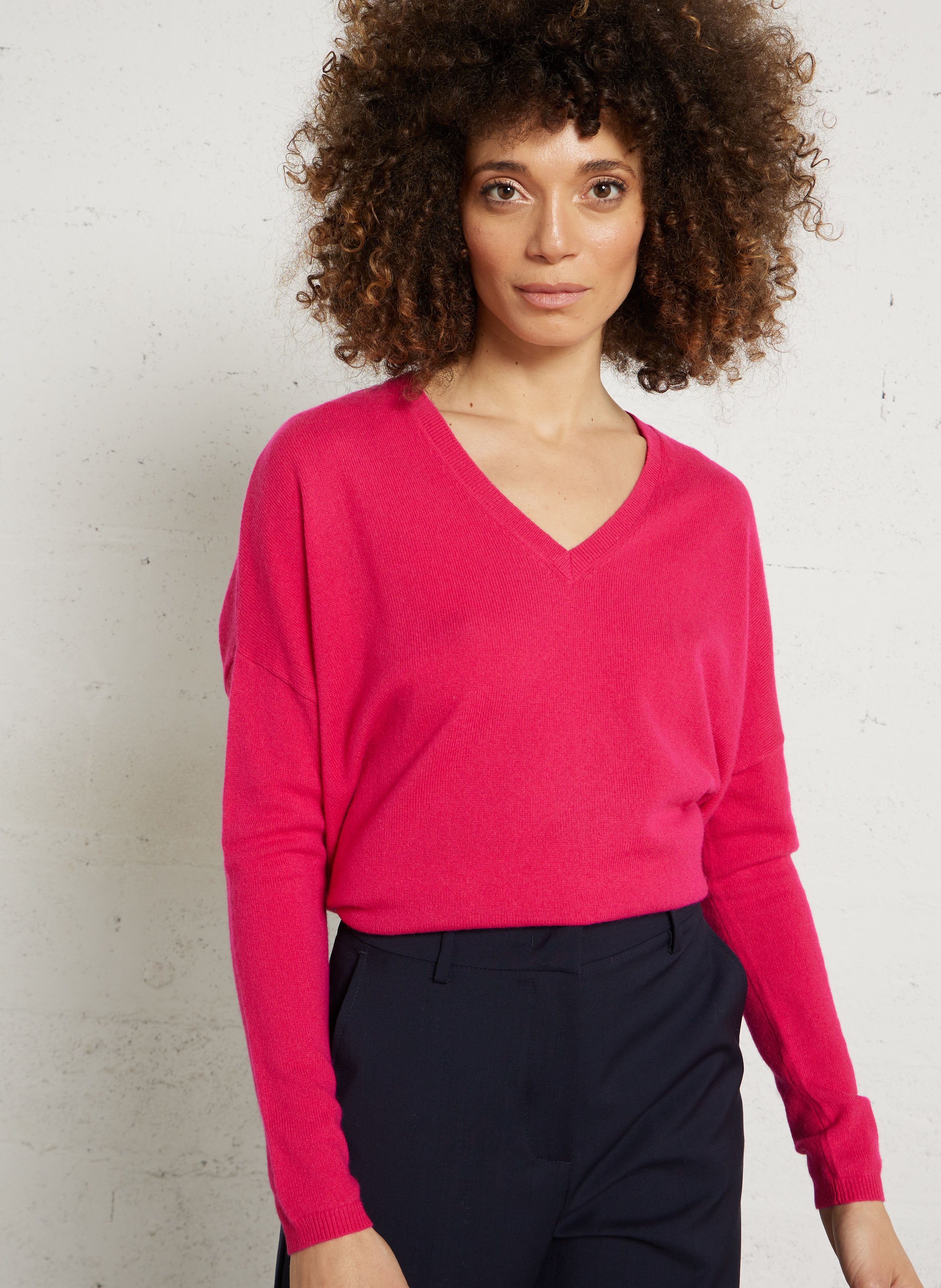 Pull col v en cachemire  SUD EXPRESS