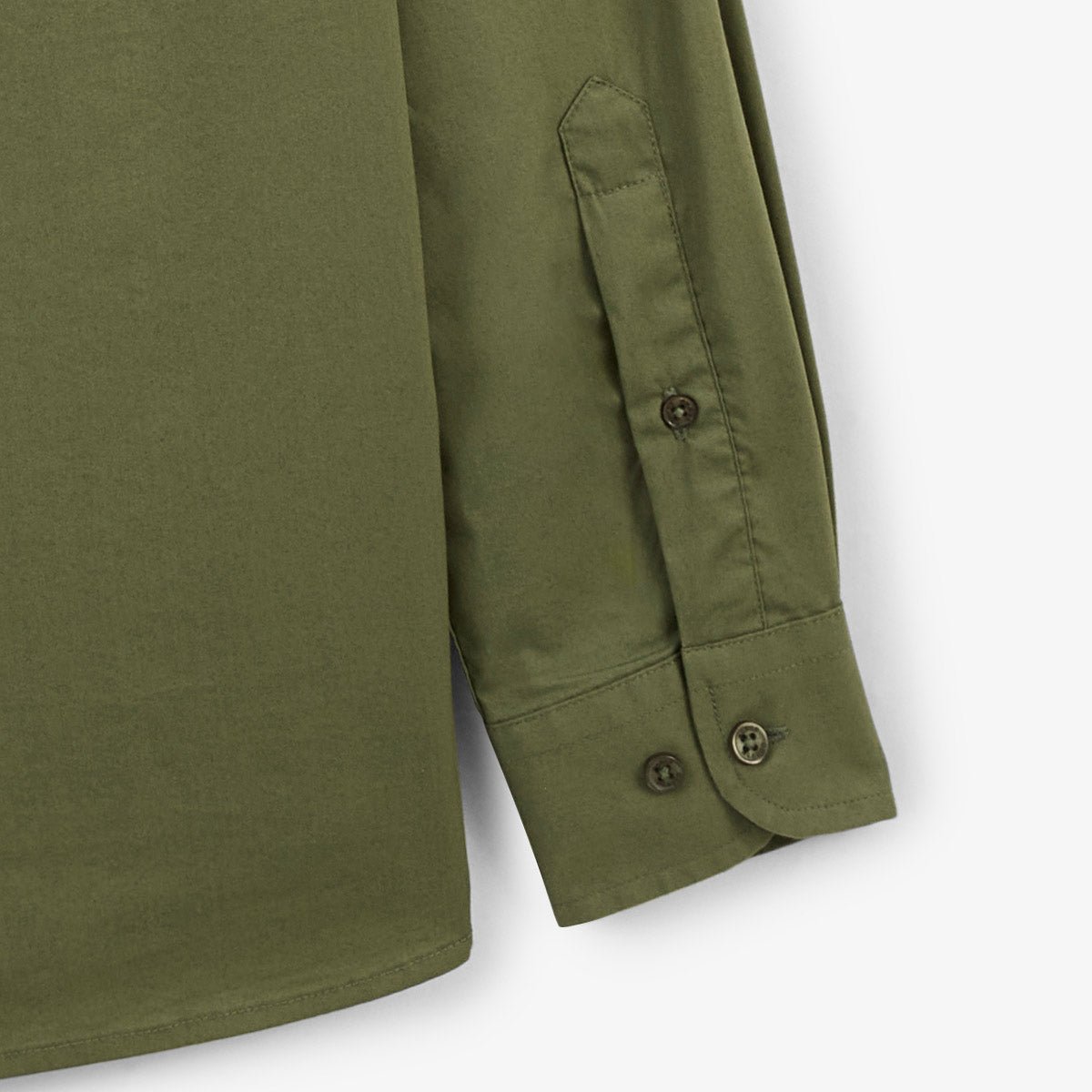 Solid color long-sleeve cotton stretch shirt SERGE BLANCO Green