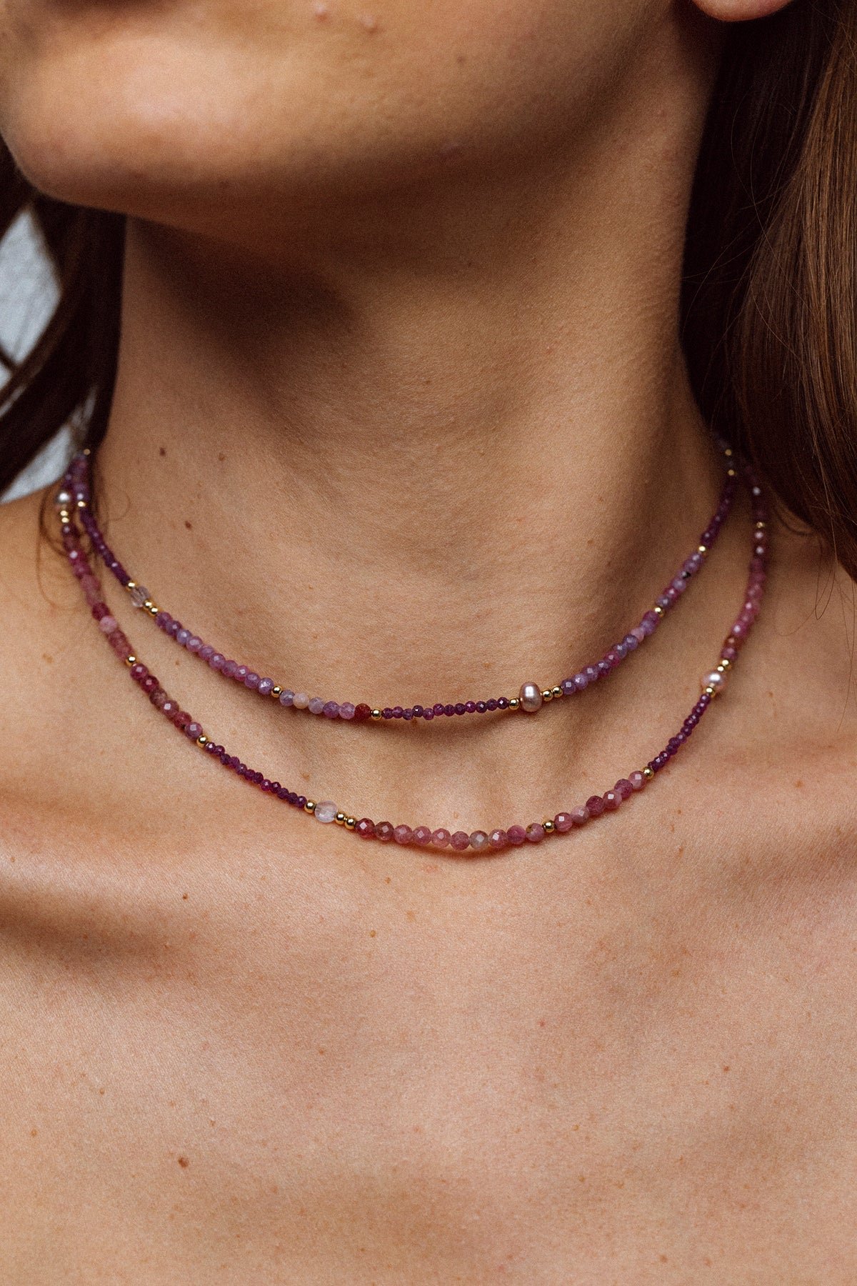 Necklace 80cm - grenadine YAY Golden