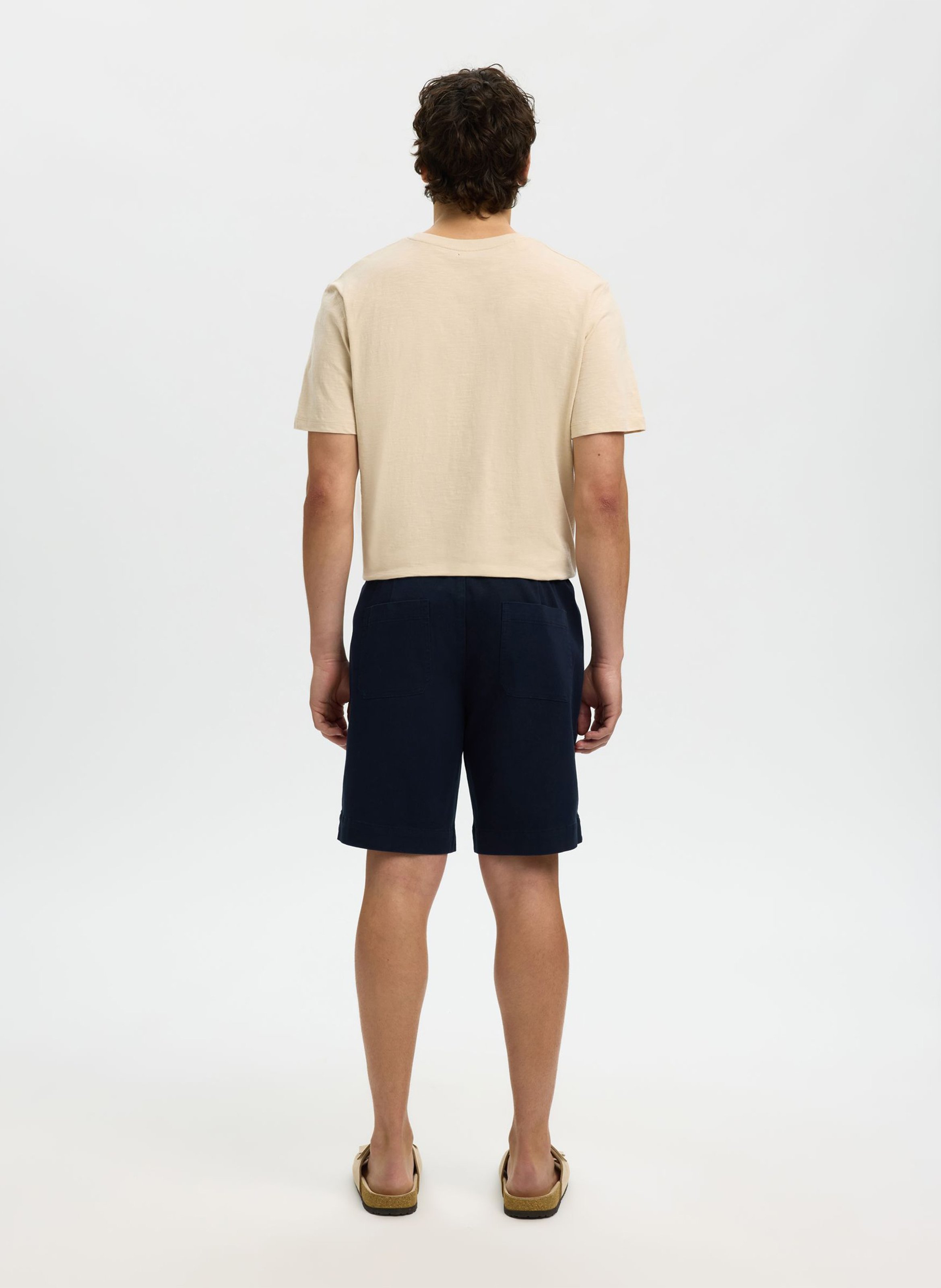 Gerad geschnittene Shorts SELECTED Blau