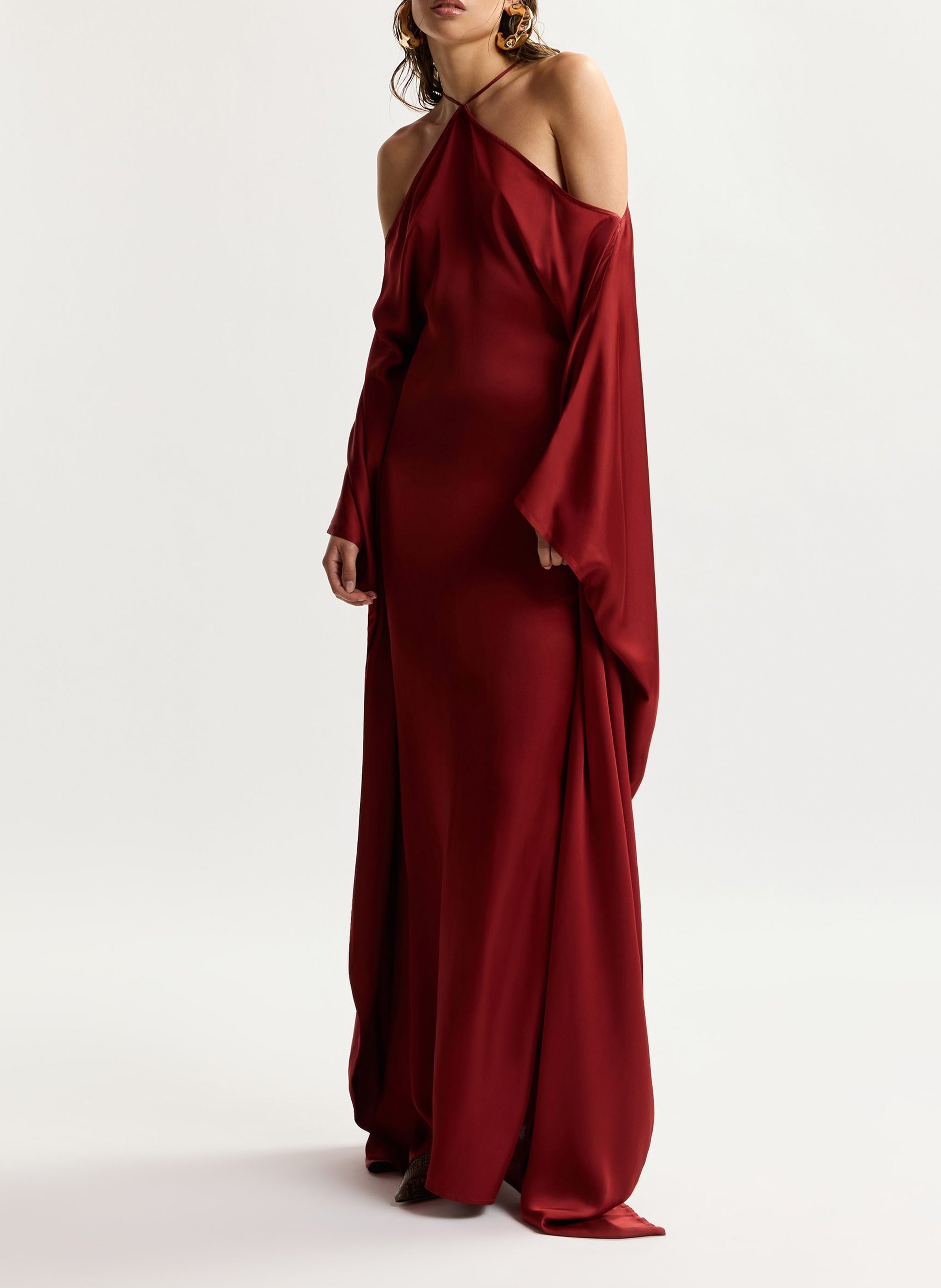 Langes einfarbiges Kleid ESSENTIEL ANTWERP Rot