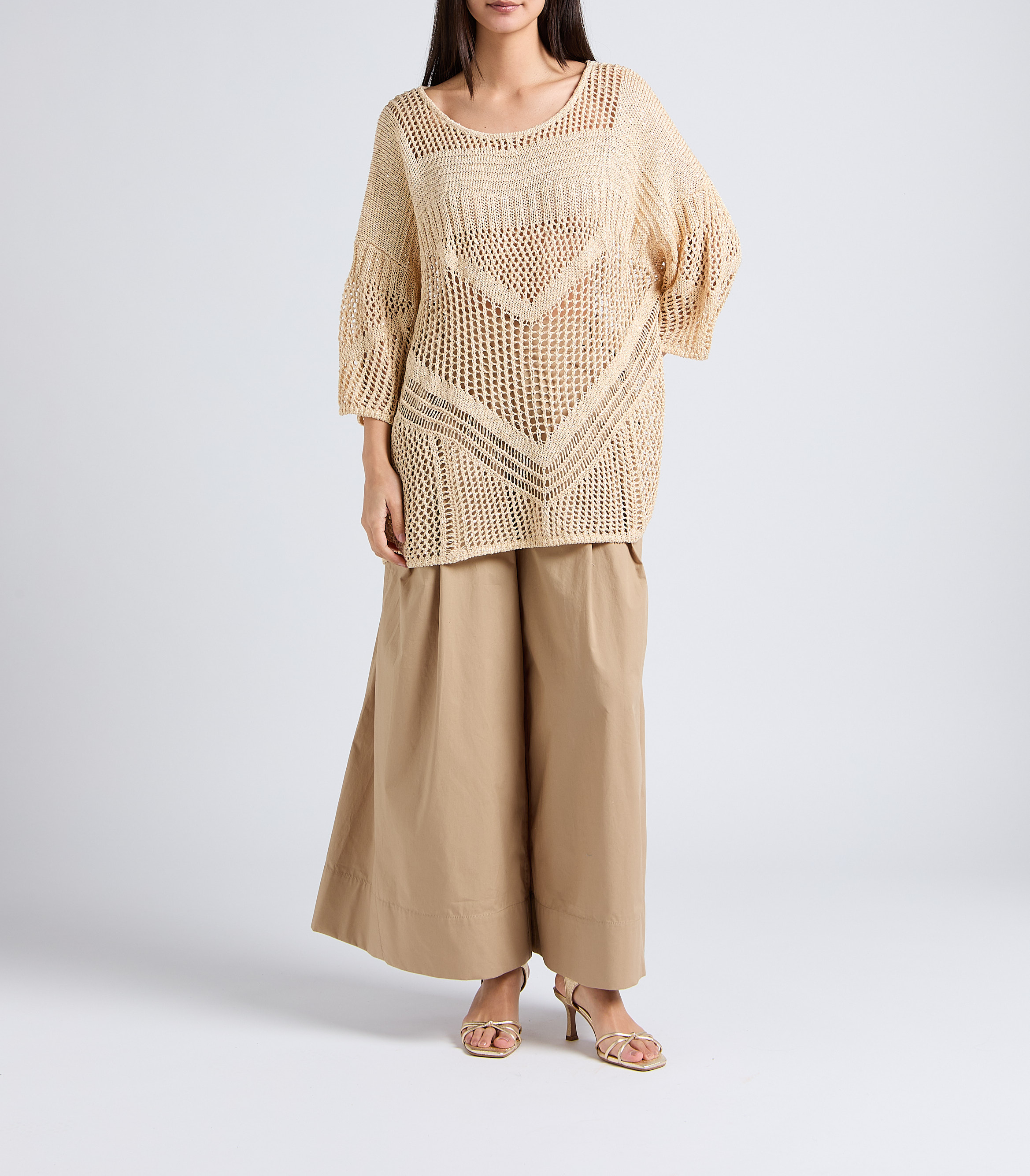 Top ample en maille ajouré  MES DEMOISELLES Doré